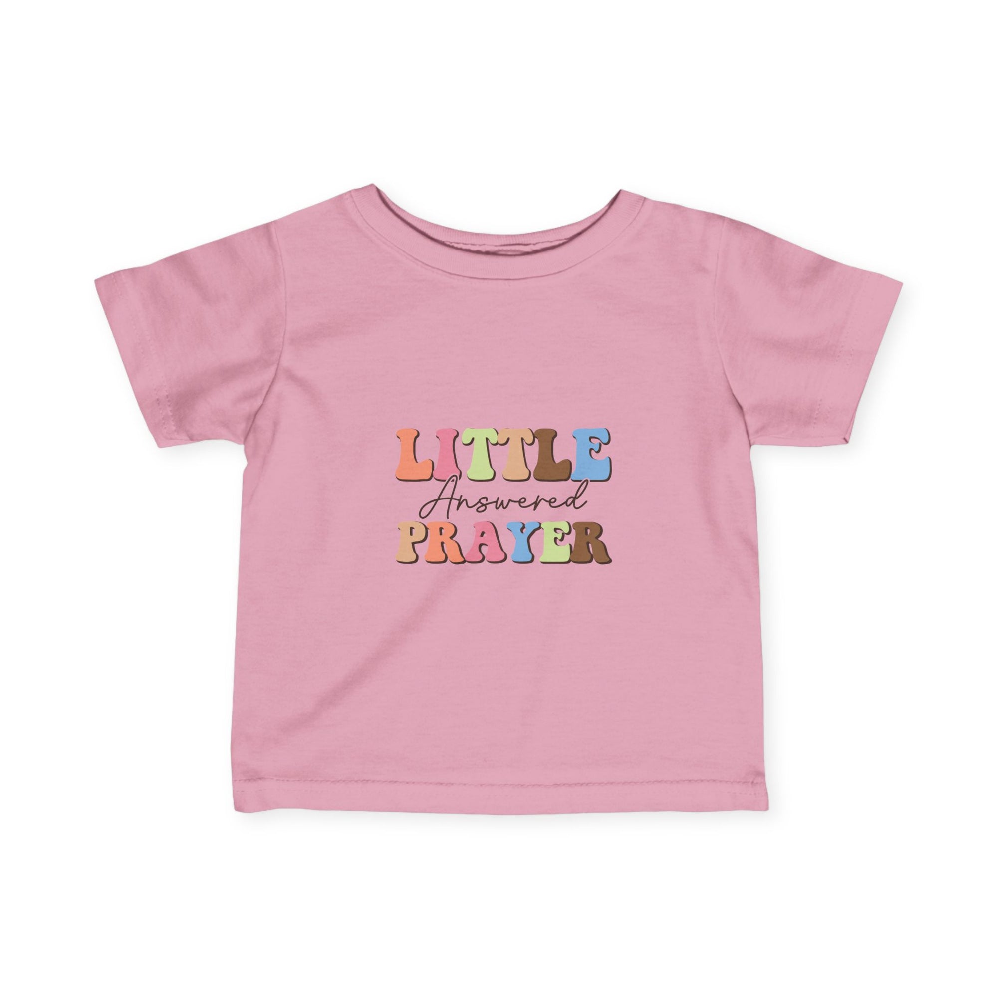 Cute Infant T-Shirt - 'Little Answered Prayer' with Colorful Number 1 Design