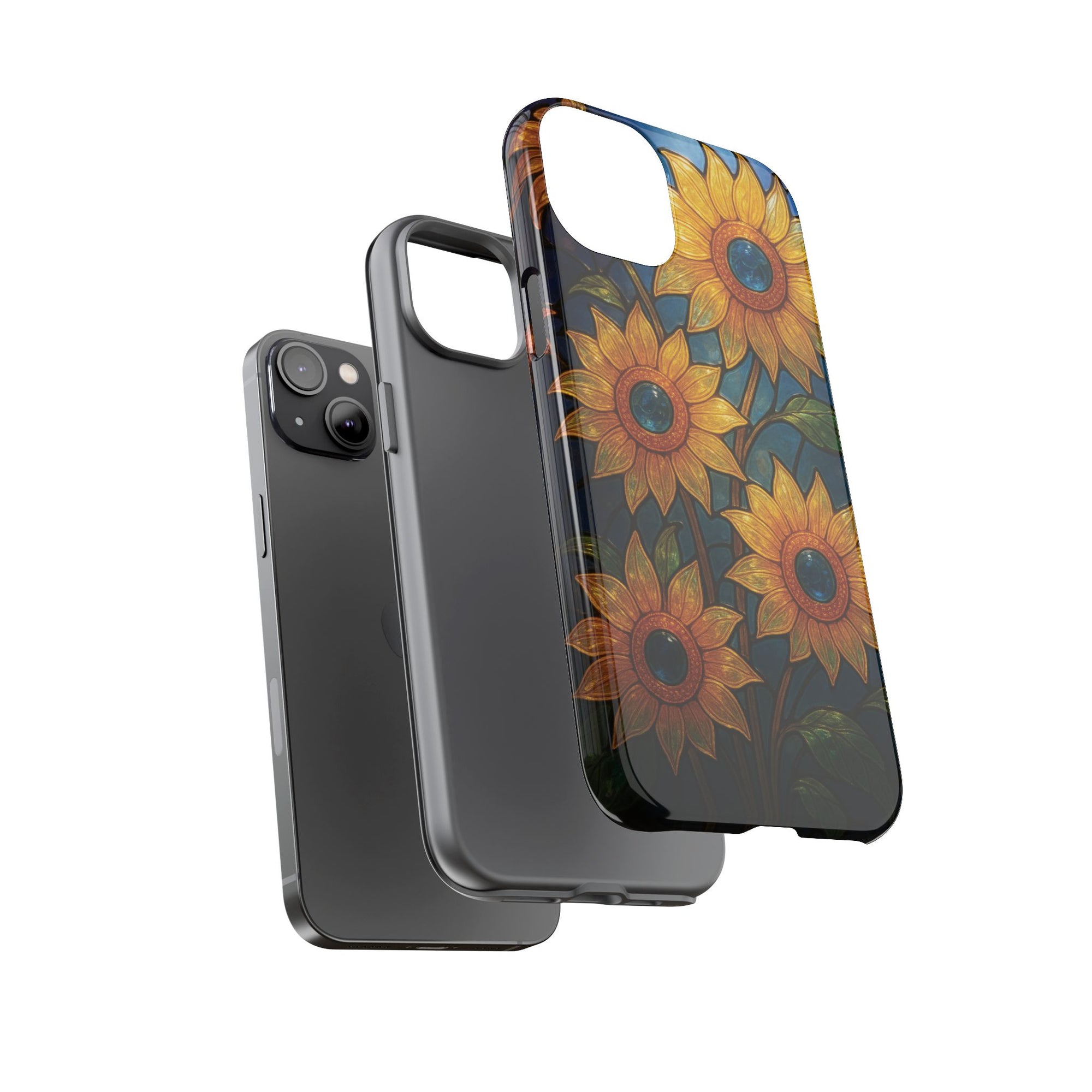 Vibrant Floral Phone Case, Sunflower Design, Tough & Durable Case, Nature Lover Gift, Protective Phone Cover, Spring Aesthetic