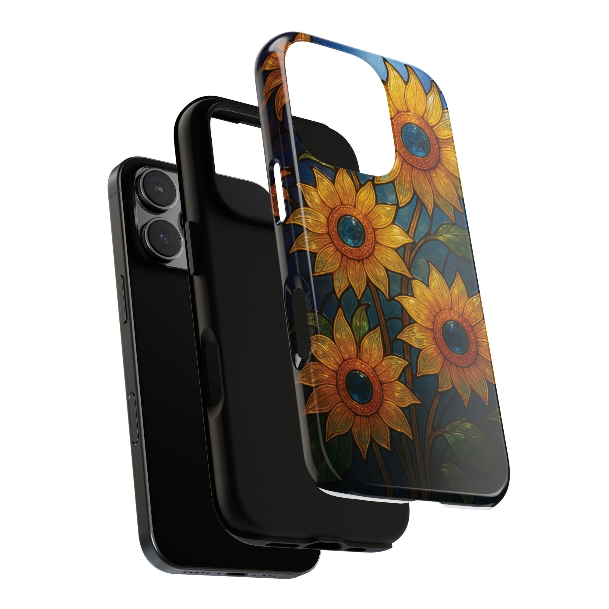 Vibrant Floral Phone Case, Sunflower Design, Tough & Durable Case, Nature Lover Gift, Protective Phone Cover, Spring Aesthetic