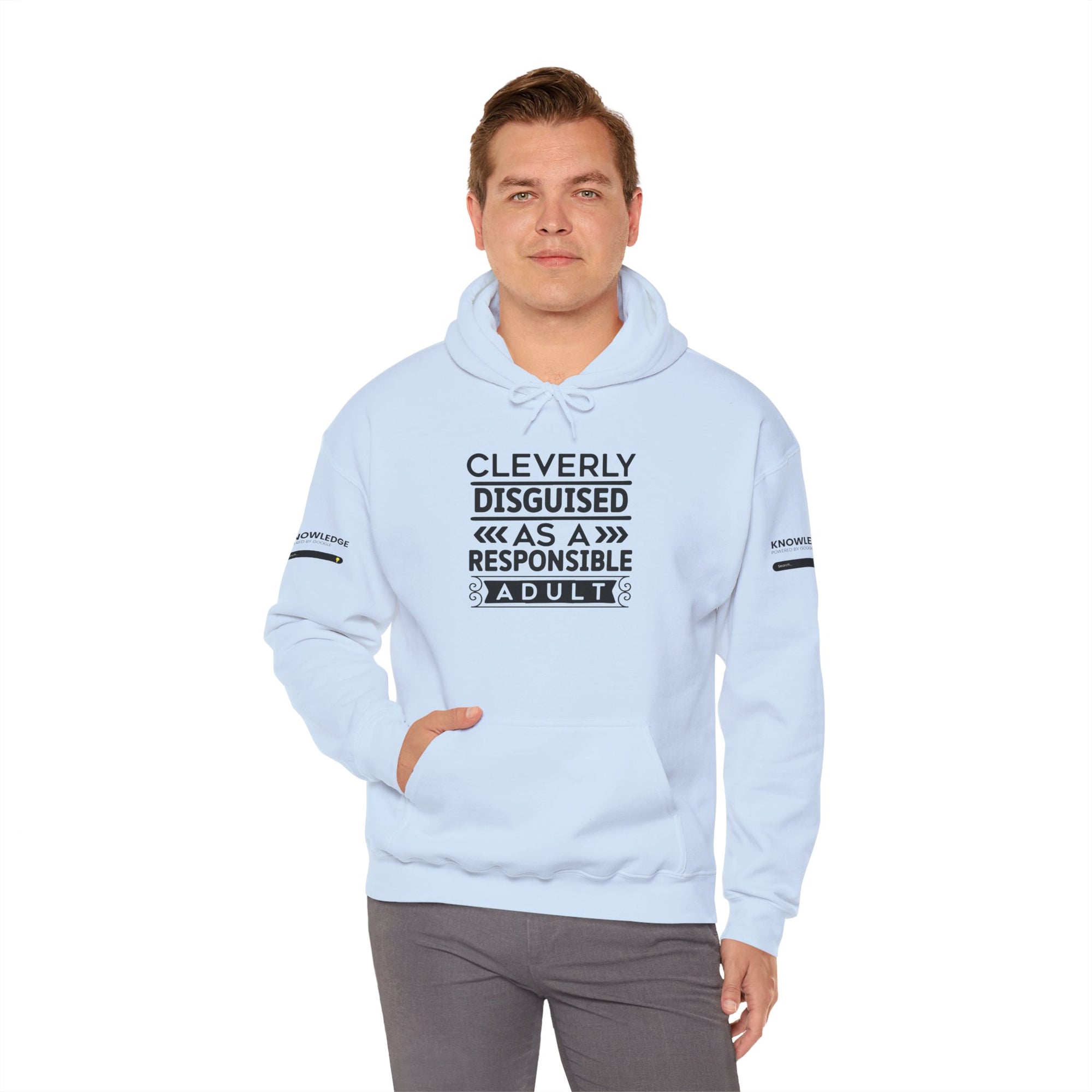 Cleverly Disguised Adult Hoodie - Unisex Heavy Blend Sweatshirt