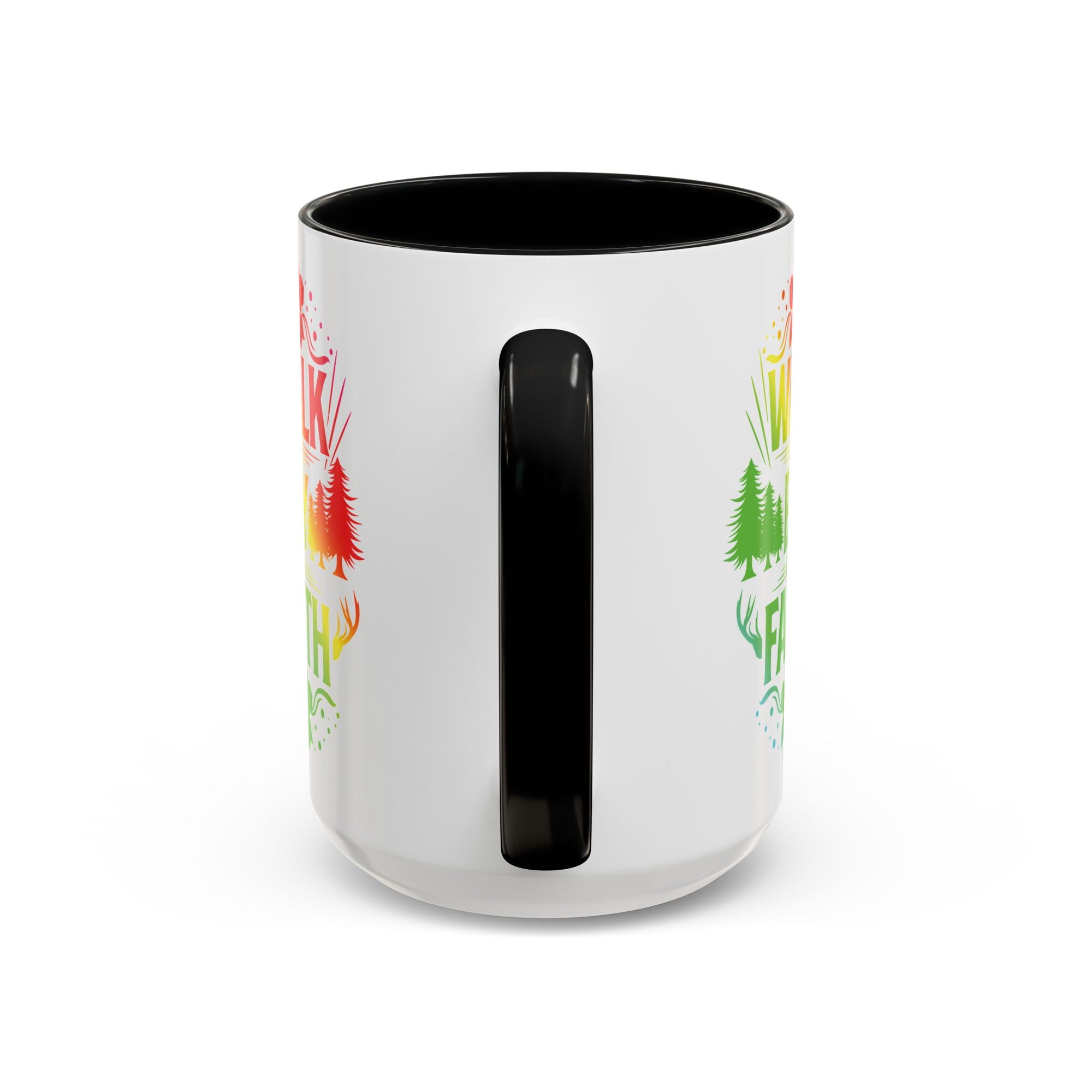 Walk by Faith Accent Coffee Mug - Inspirational Design