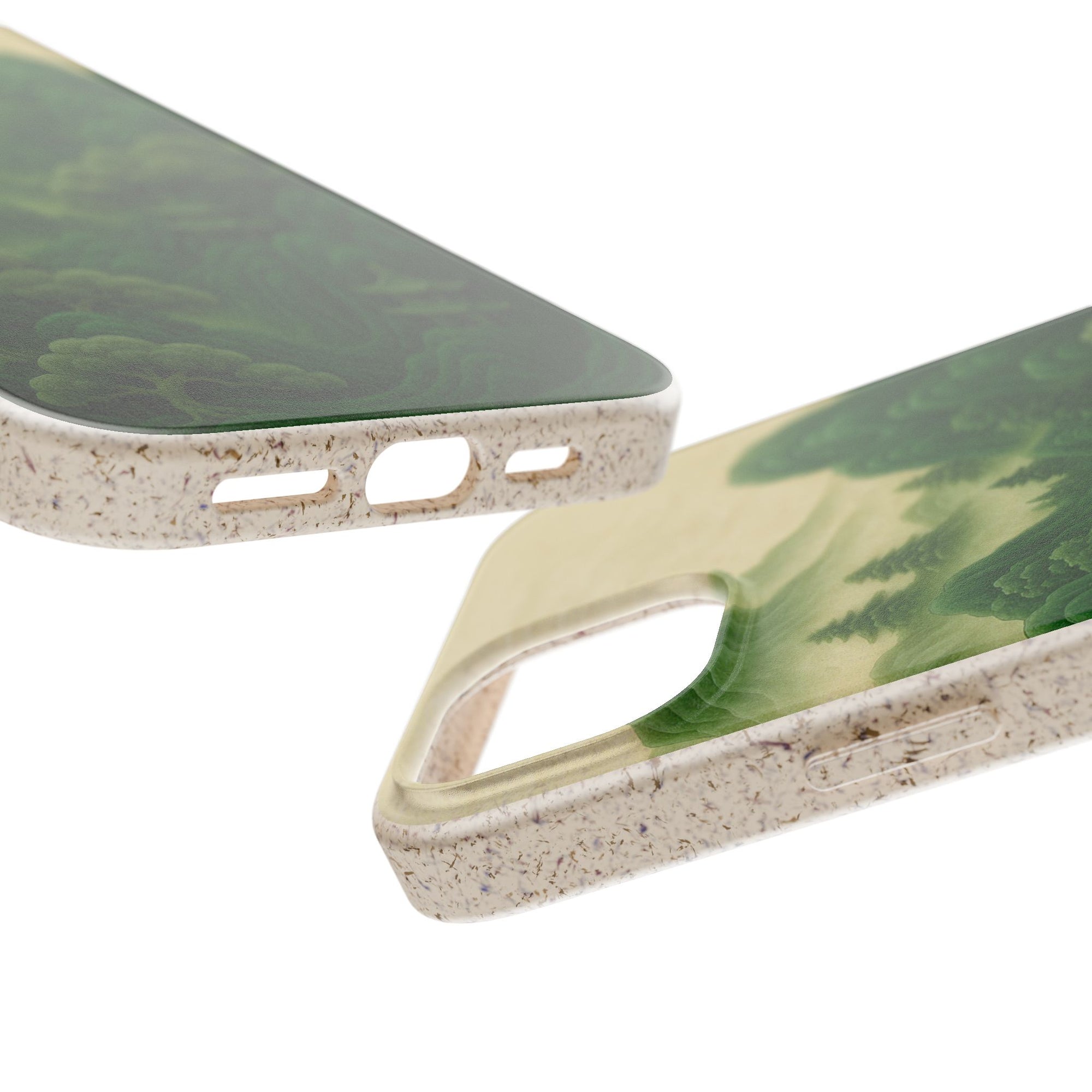 Eco-Friendly Biodegradable Phone Cases with Serene Mountain Landscape Design, Sustainable Gift, Nature Lover Accessory, Green Phone Cover,