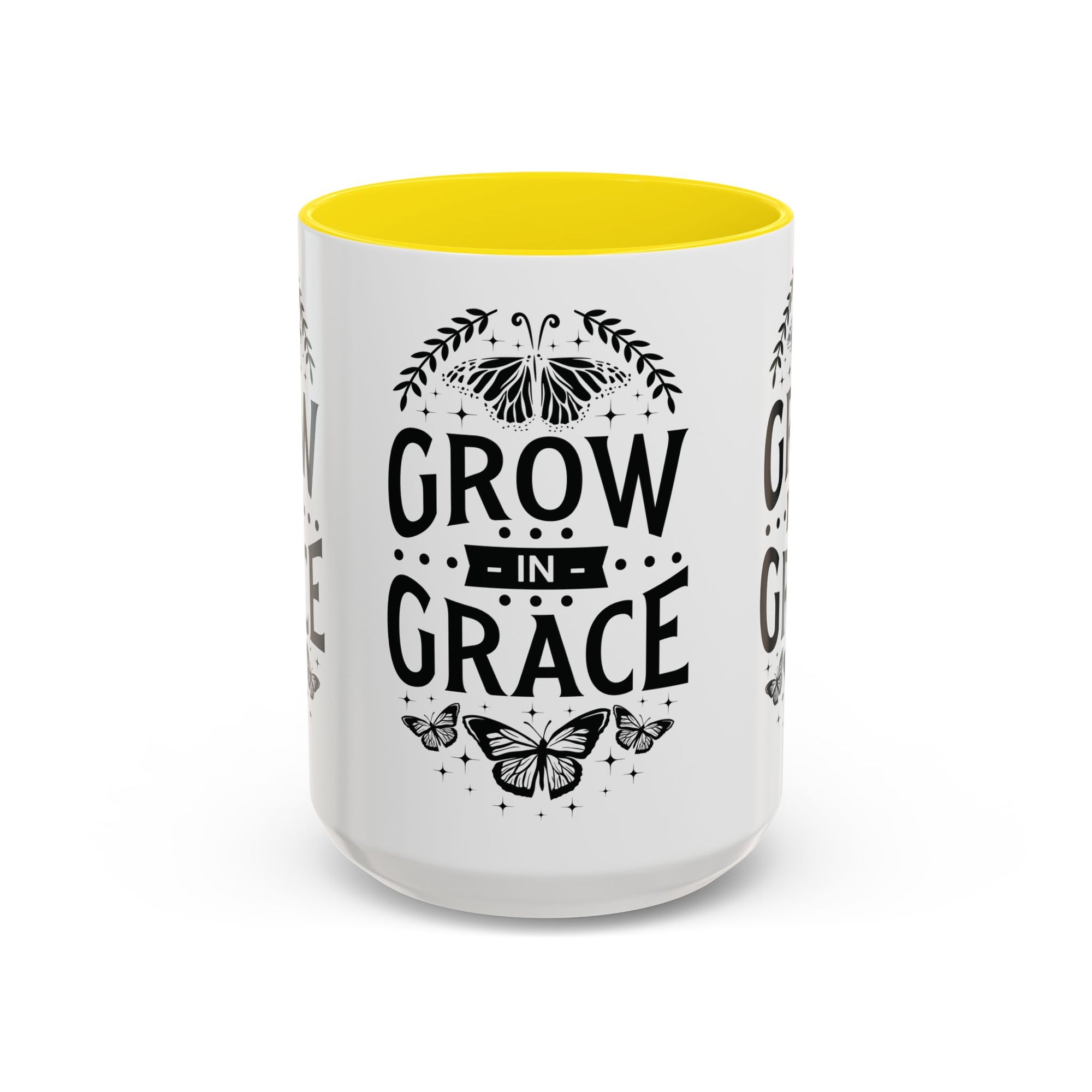 Grow in Grace Accent Coffee Mug - Inspirational Design