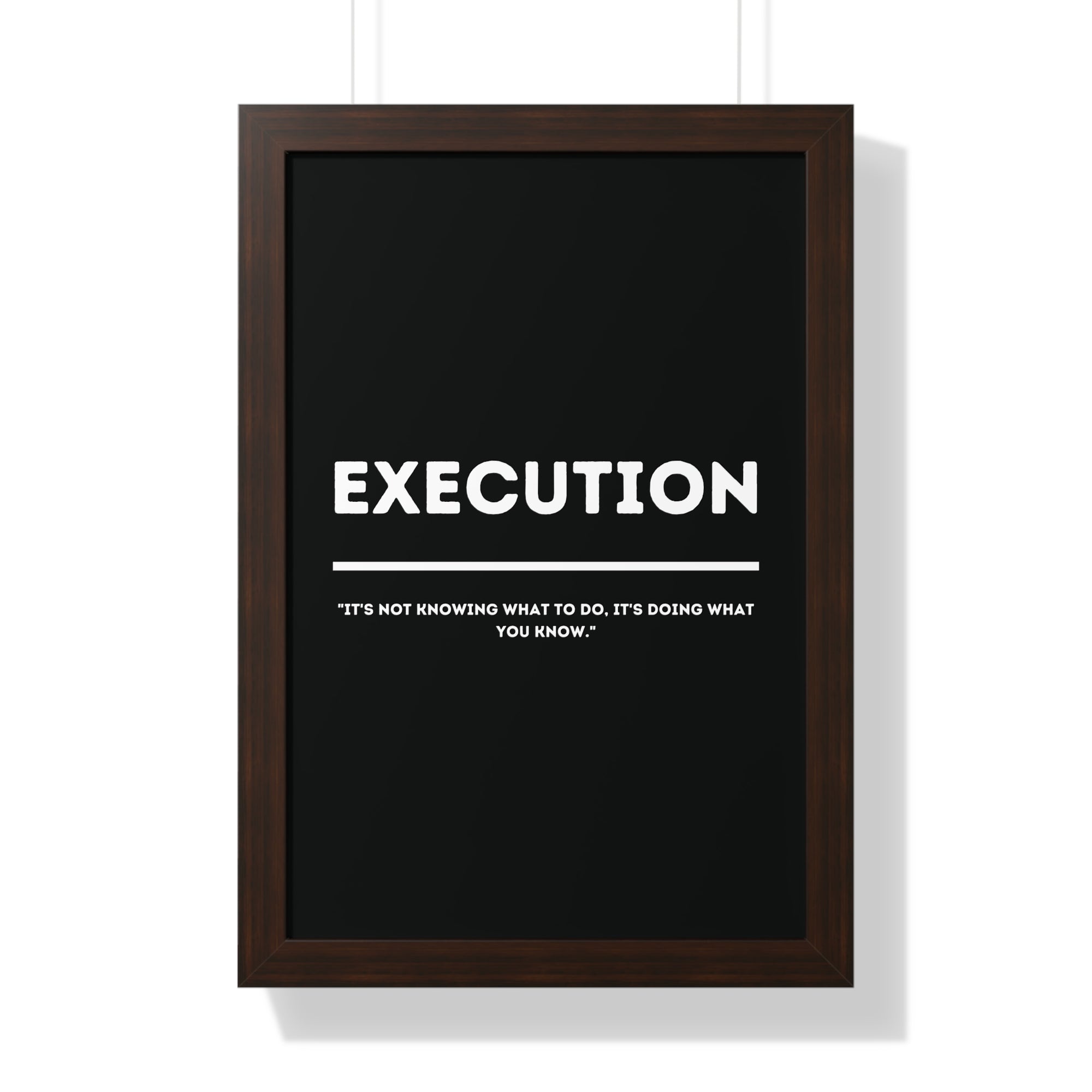 Minimalist in Black (Execution) - Framed Vertical Poster