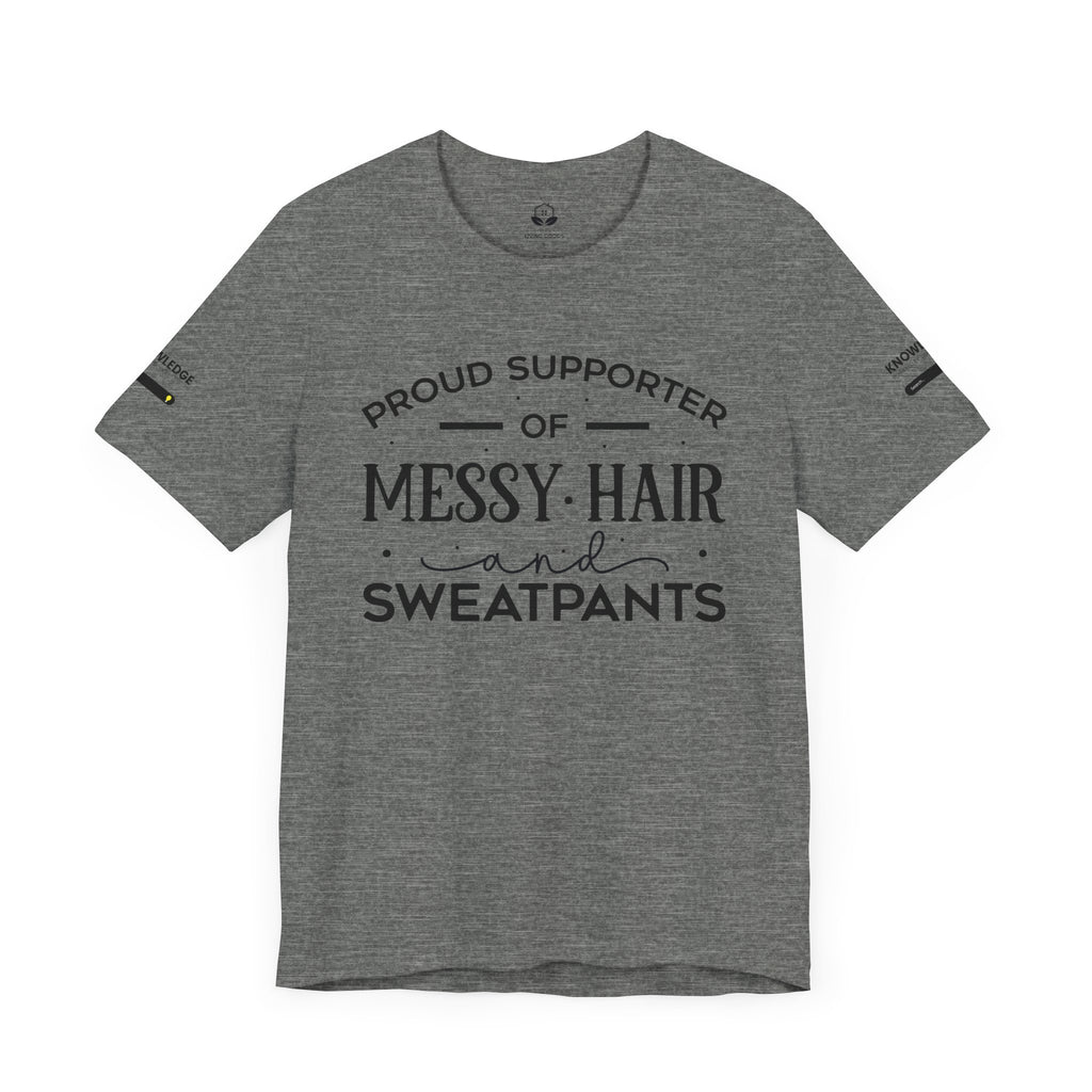 Unisex Jersey Tee with 'Messy Hair' Quote - Perfect for Everyday Wear