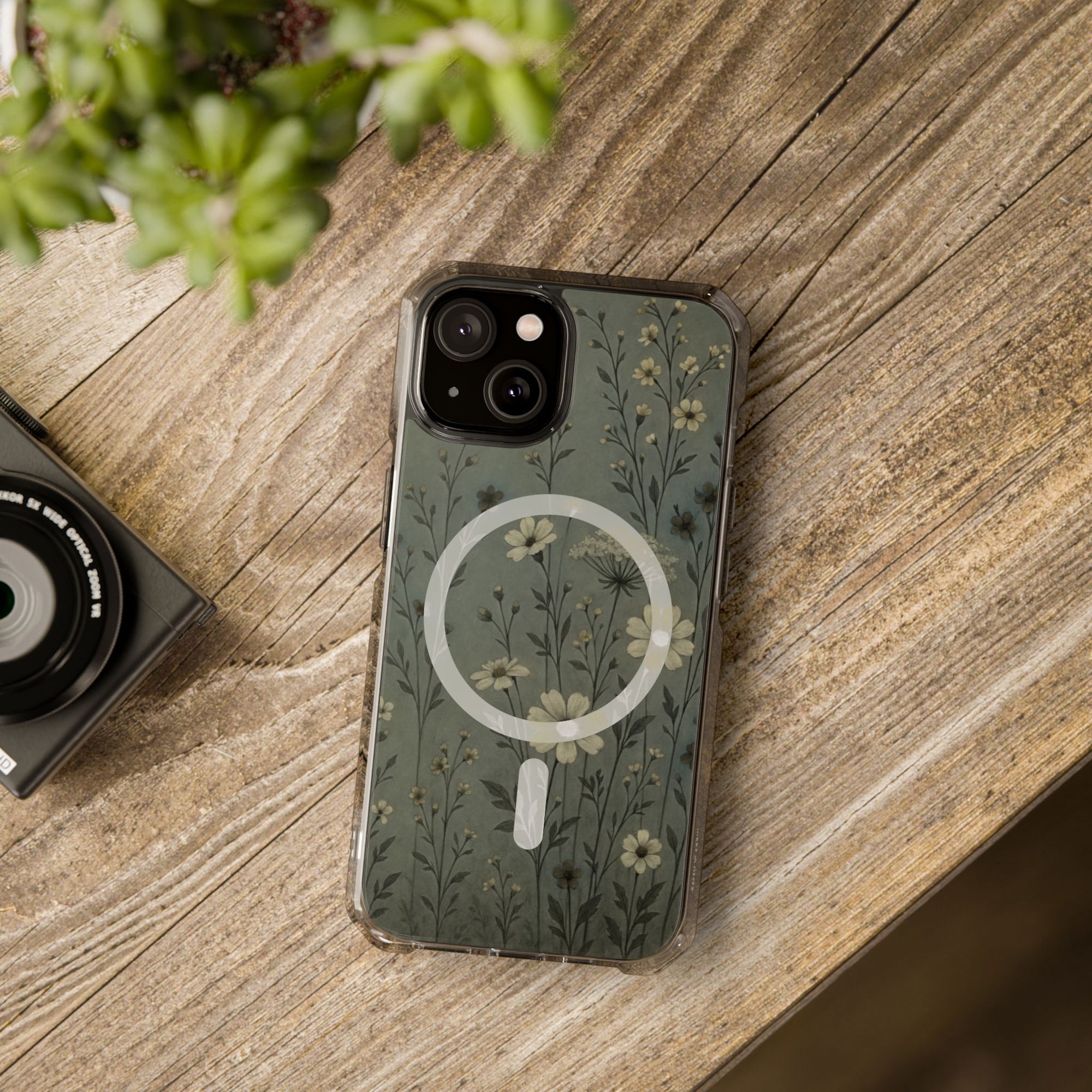 Floral Magnetic Clear Impact Cases, Phone Protection, Floral Design, Nature Lover Gift, Stylish Tech Accessories, Everyday Use