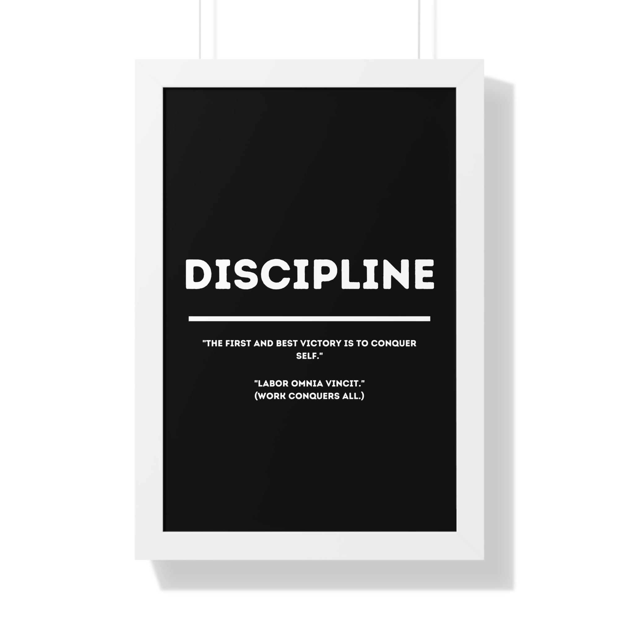 Minimalist in Black (Discipline) - Framed Vertical Poster