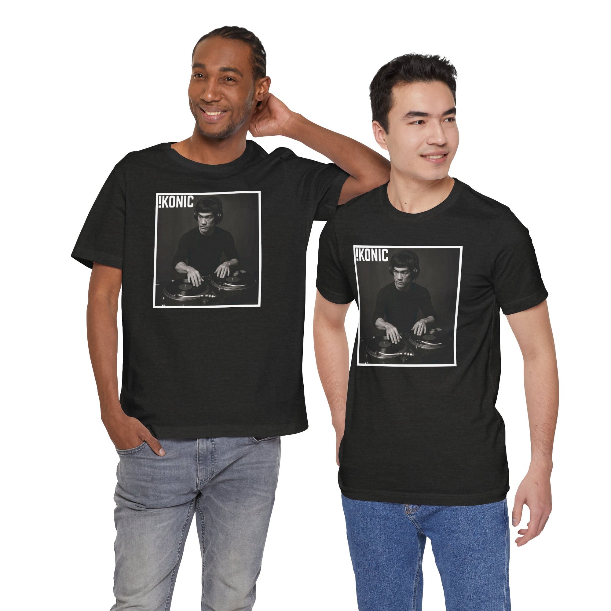 IKONIC Unisex Jersey Tee - Casual Graphic Top for Sports Fans, Everyday Wear, Gift for Him/Her, Street Style Fashion, Bruce The DJ