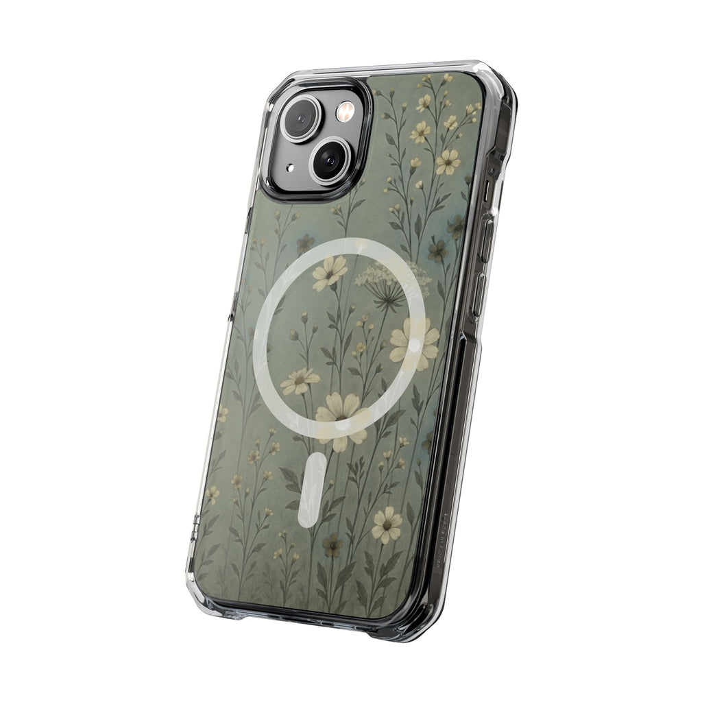 Floral Magnetic Clear Impact Cases, Phone Protection, Floral Design, Nature Lover Gift, Stylish Tech Accessories, Everyday Use