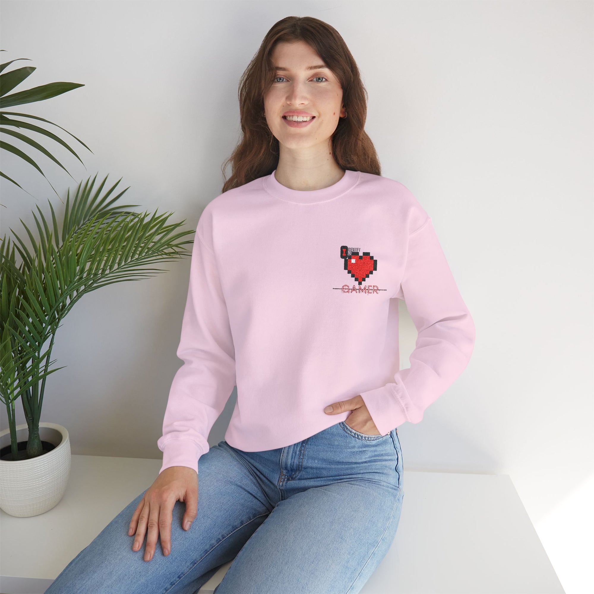 I identify as Gamer Tee - Unisex Heavy Blend™ Crewneck Sweatshirt