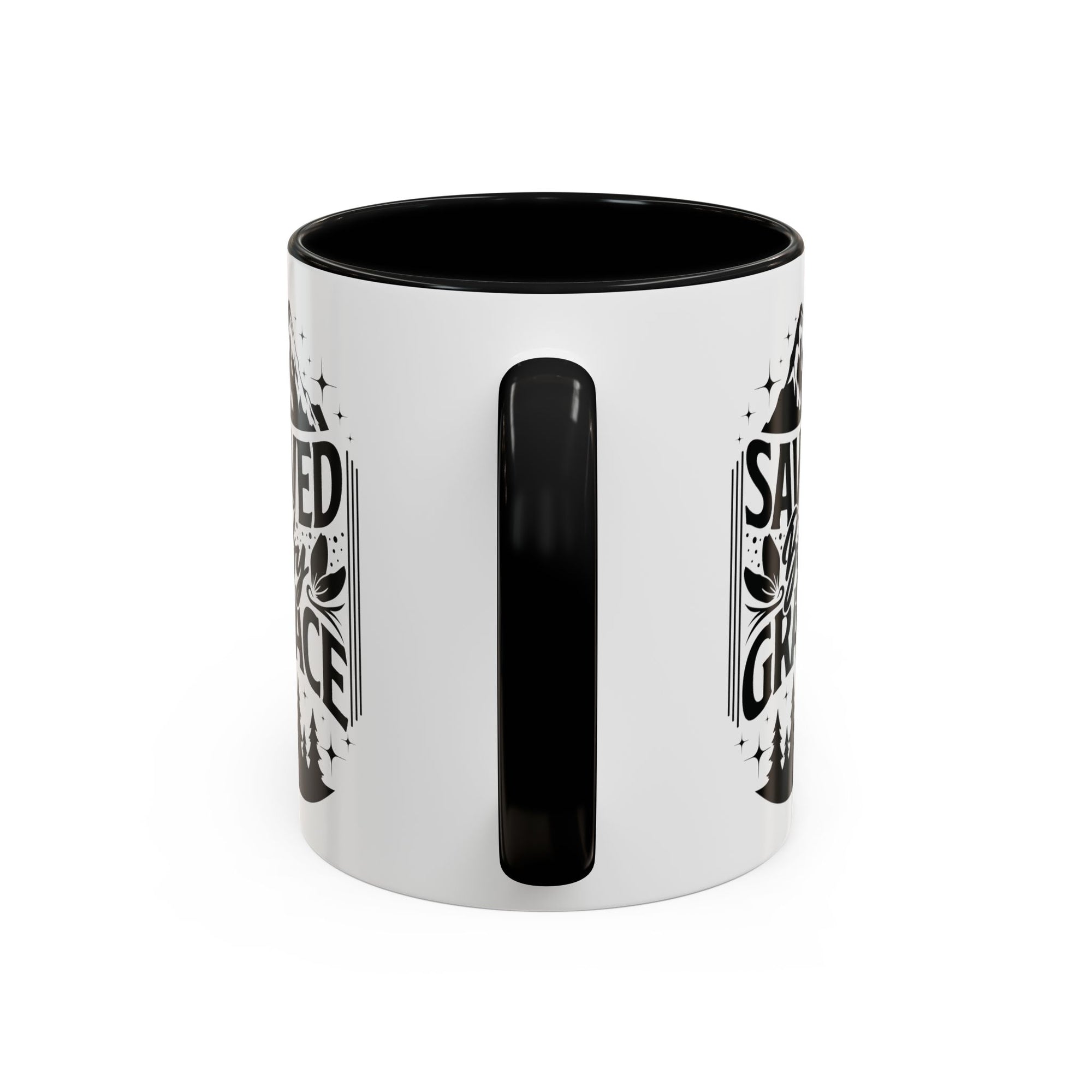 Saved by Grace Accent Coffee Mug - Inspirational Design