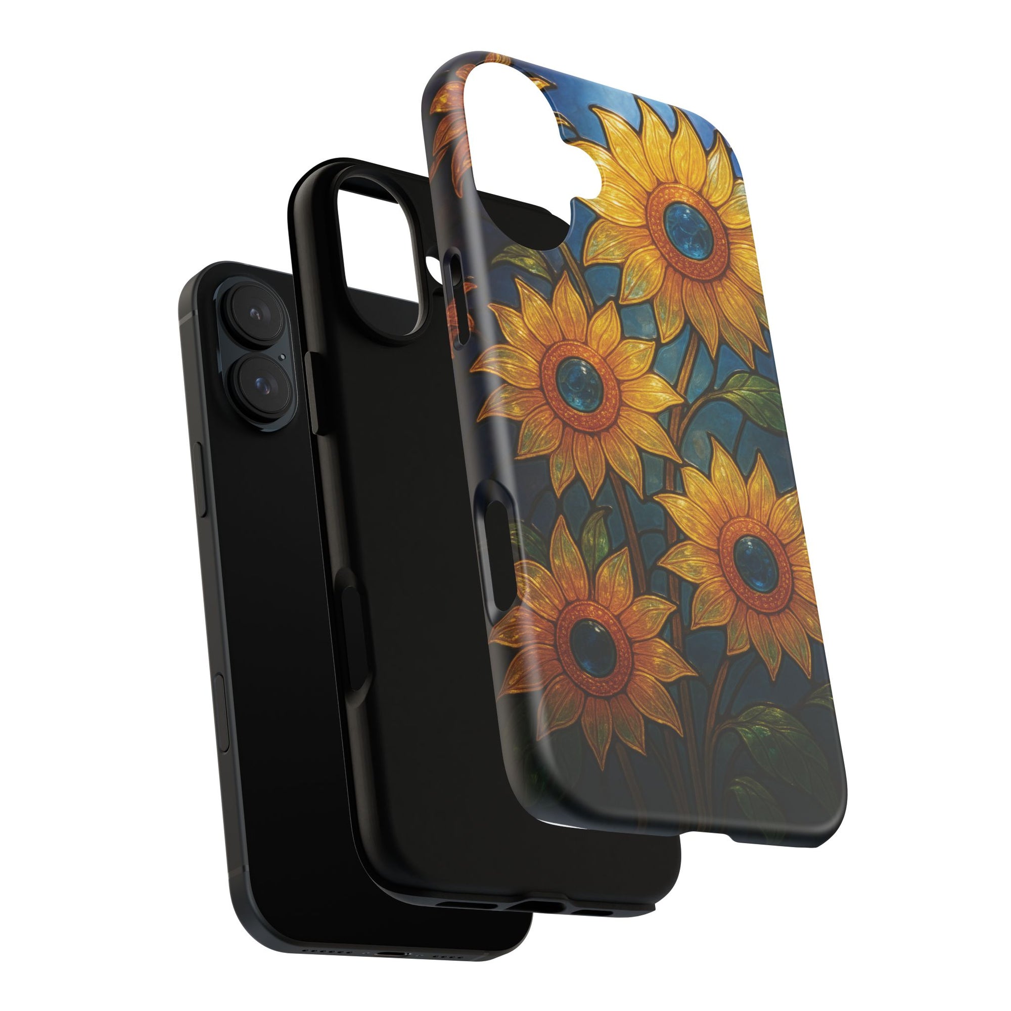 Vibrant Floral Phone Case, Sunflower Design, Tough & Durable Case, Nature Lover Gift, Protective Phone Cover, Spring Aesthetic