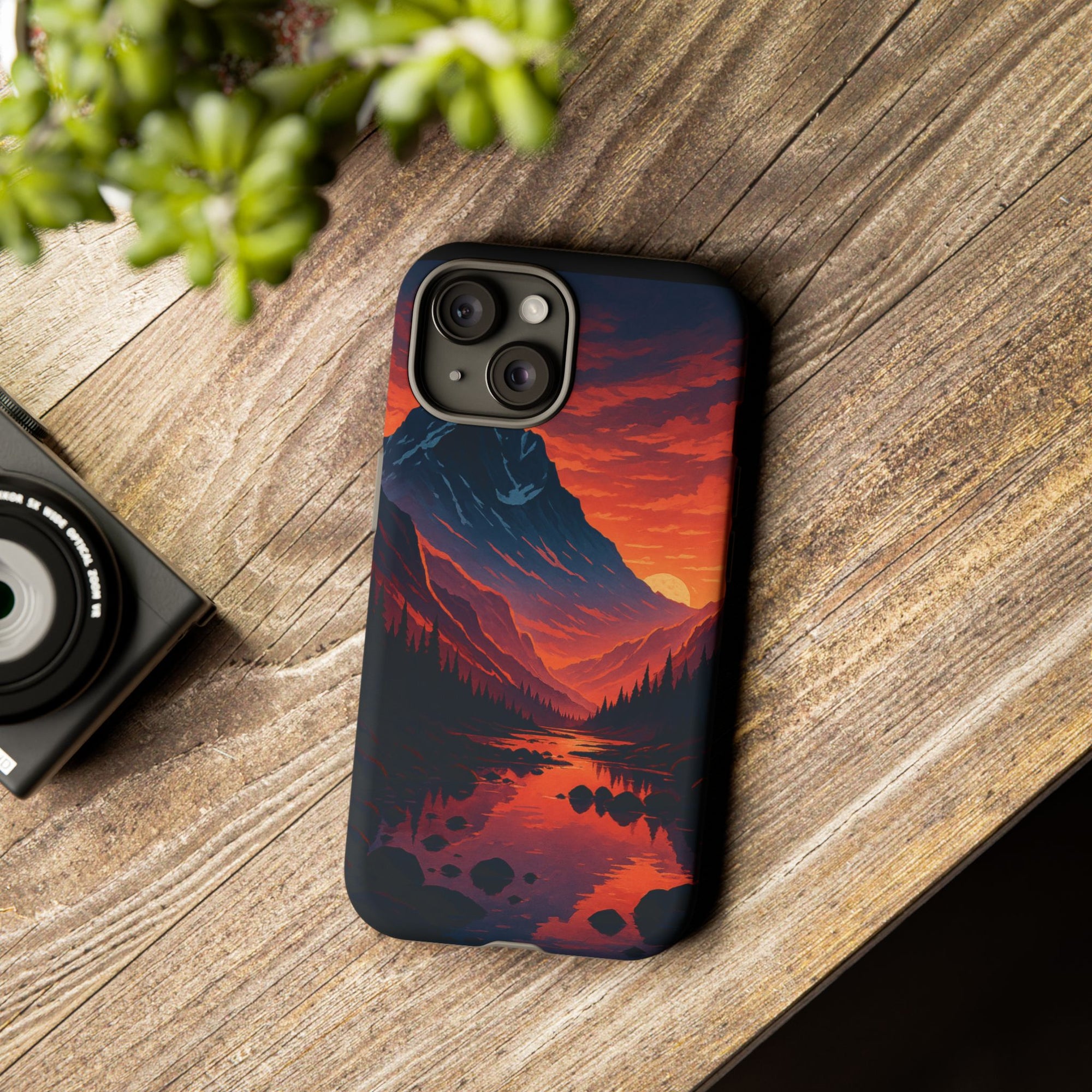 Mountain Sunset Phone Case, Nature Inspired Case, Tough Cases, Gift for Adventurers, Phone Accessories