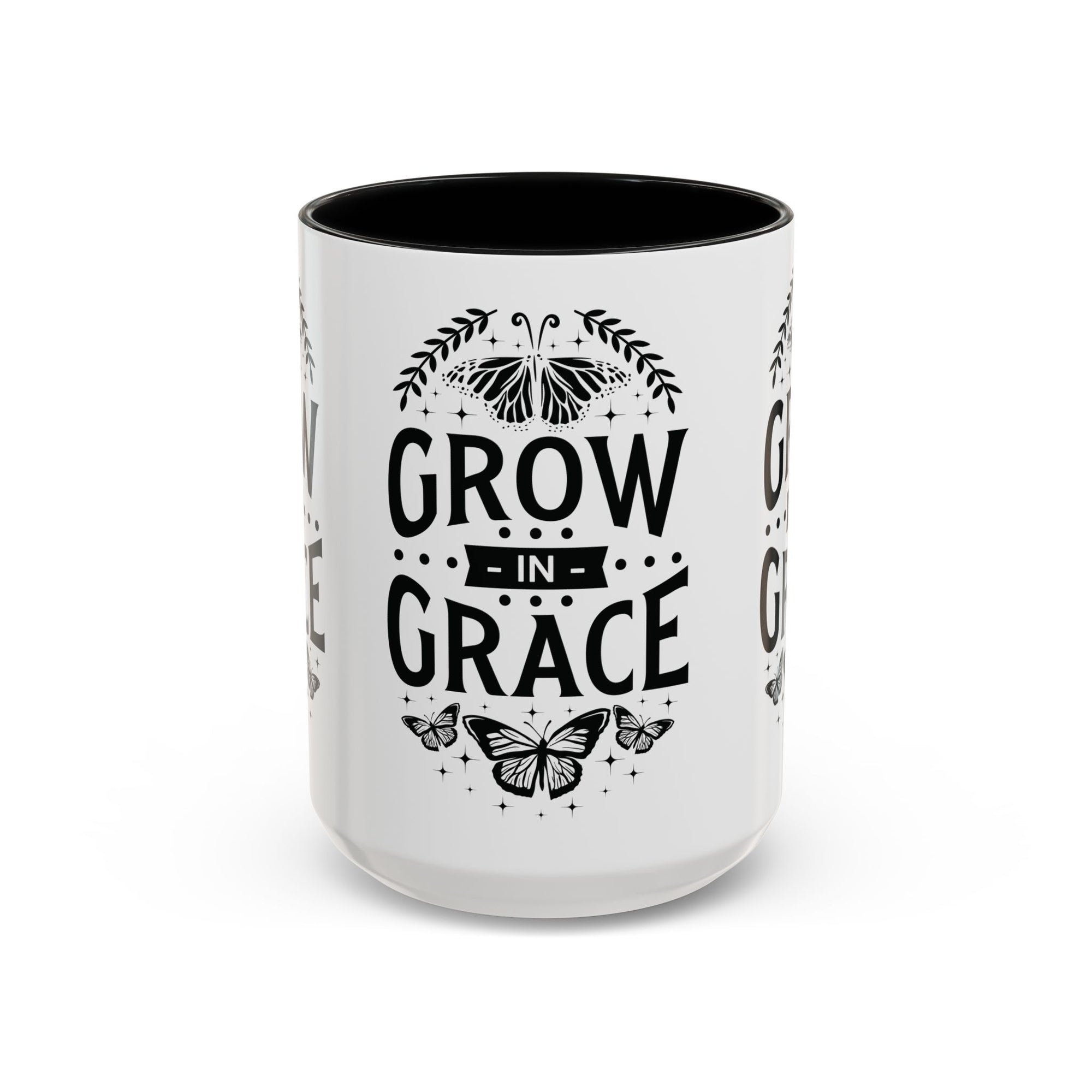 Grow in Grace Accent Coffee Mug - Inspirational Design