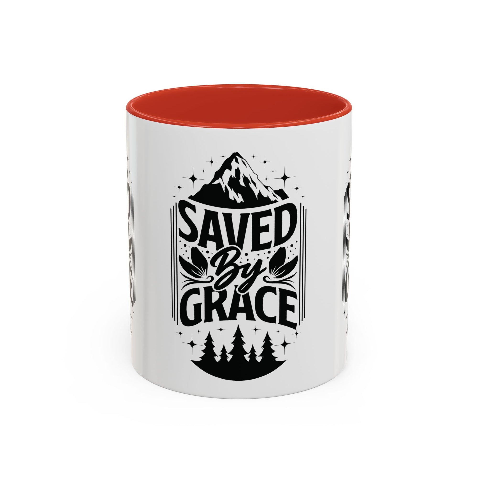 Saved by Grace Accent Coffee Mug - Inspirational Design