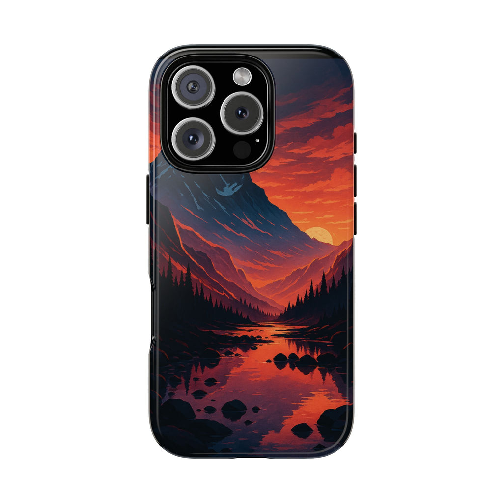 Mountain Sunset Phone Case, Nature Inspired Case, Tough Cases, Gift for Adventurers, Phone Accessories