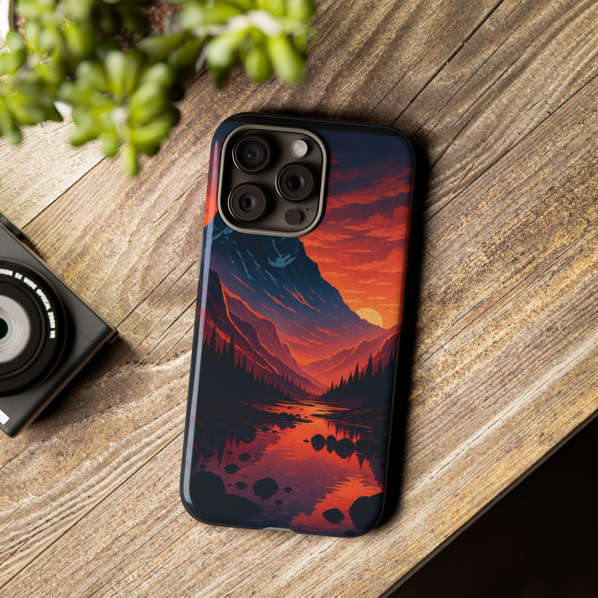Mountain Sunset Phone Case, Nature Inspired Case, Tough Cases, Gift for Adventurers, Phone Accessories