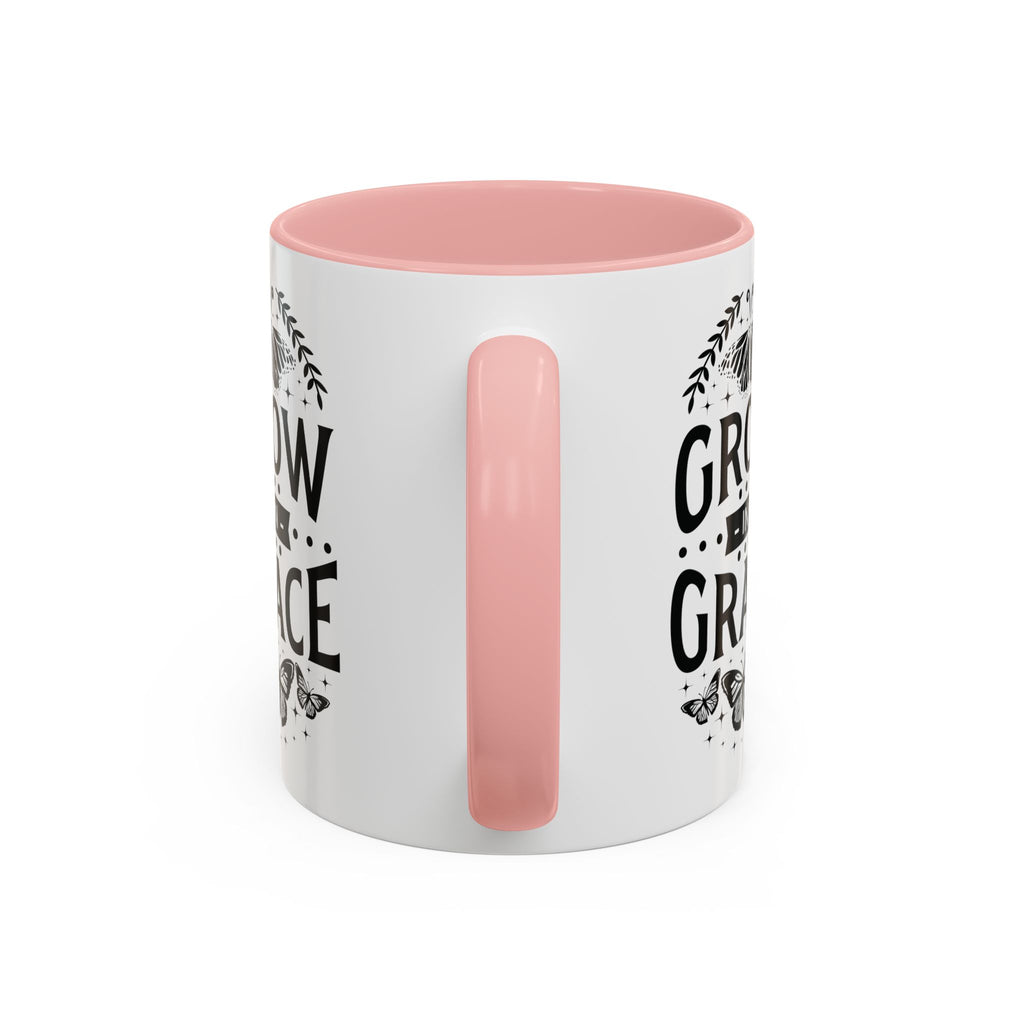 Grow in Grace Accent Coffee Mug - Inspirational Design