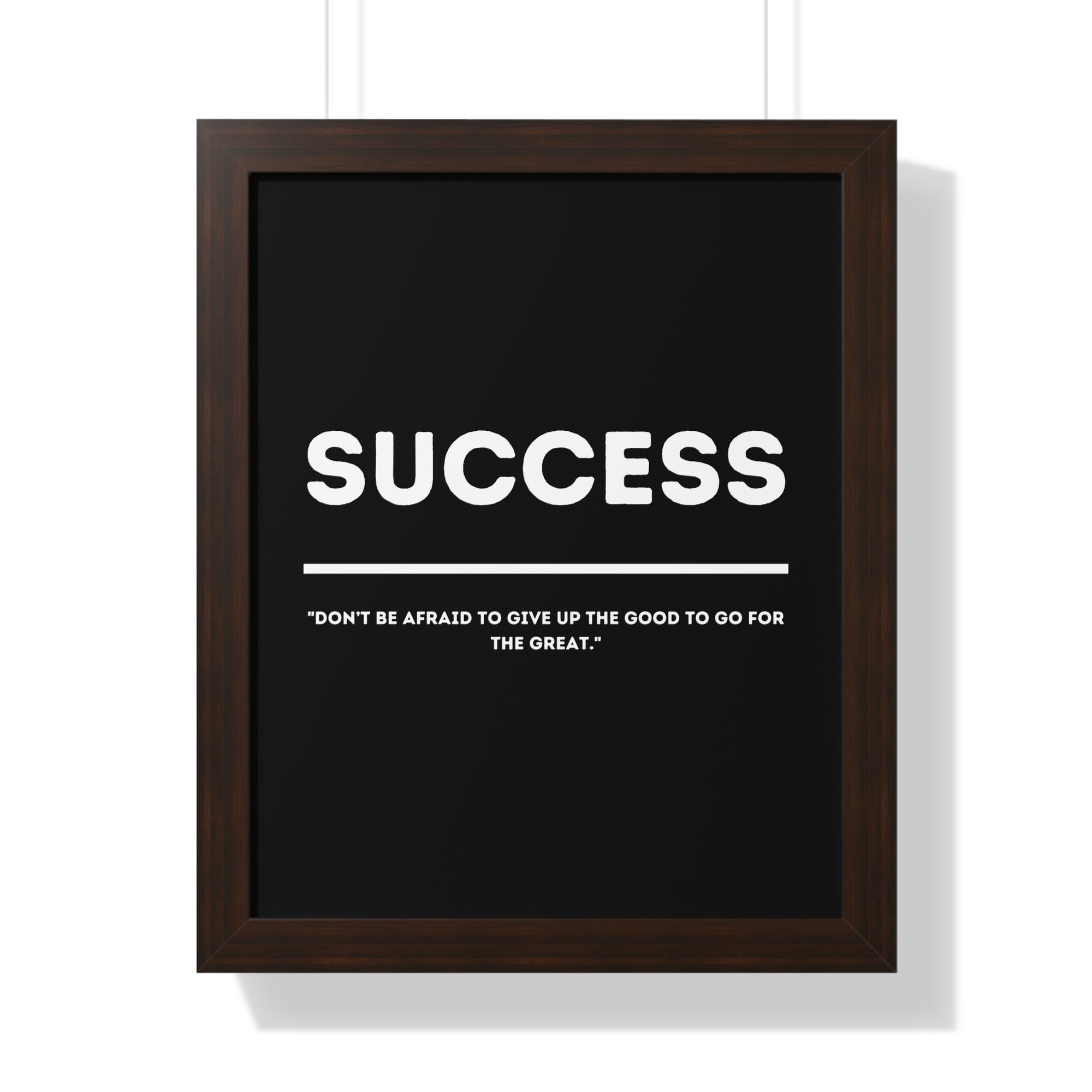 Minimalist in Black (Success) - Framed Vertical Poster