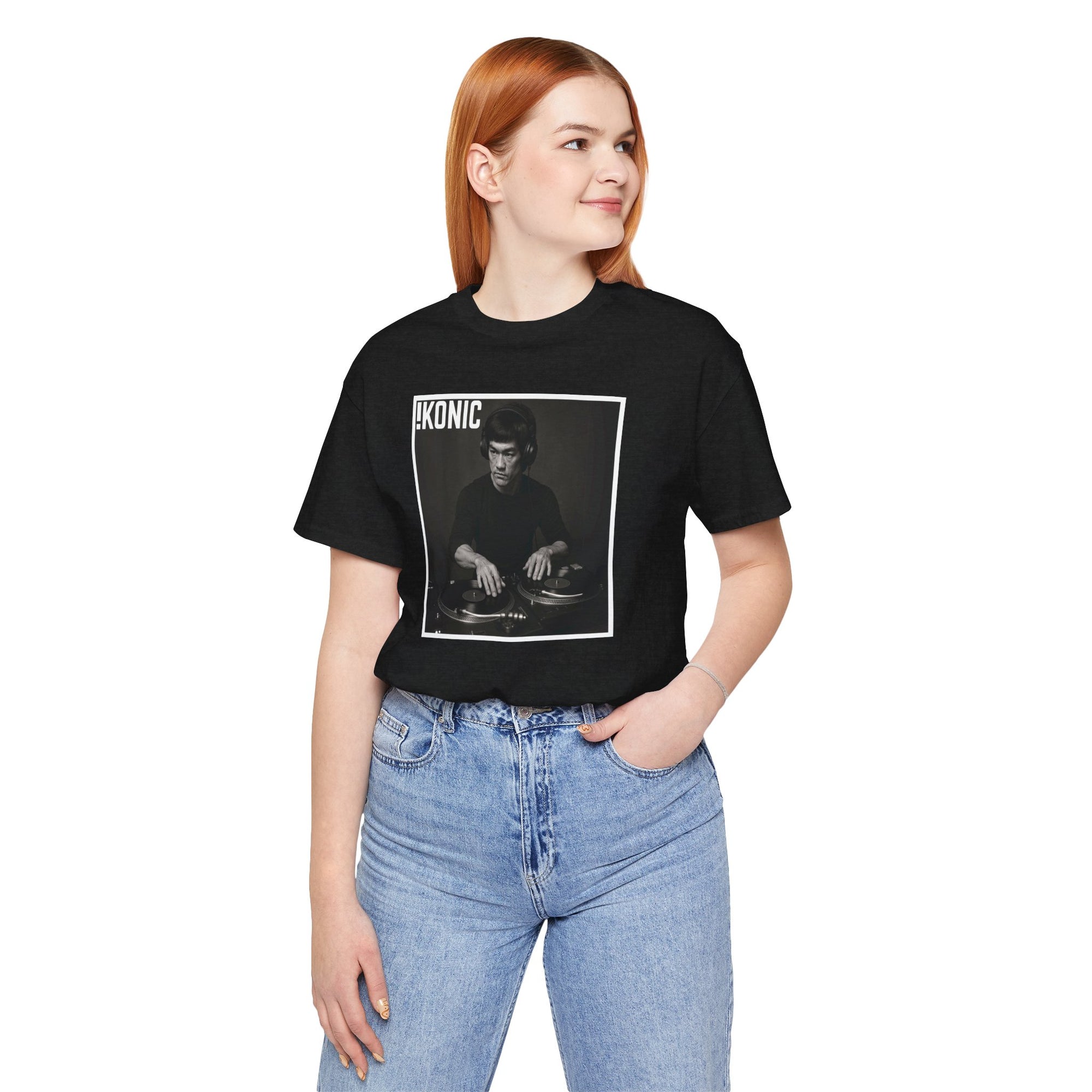 IKONIC Unisex Jersey Tee - Casual Graphic Top for Sports Fans, Everyday Wear, Gift for Him/Her, Street Style Fashion, Bruce The DJ