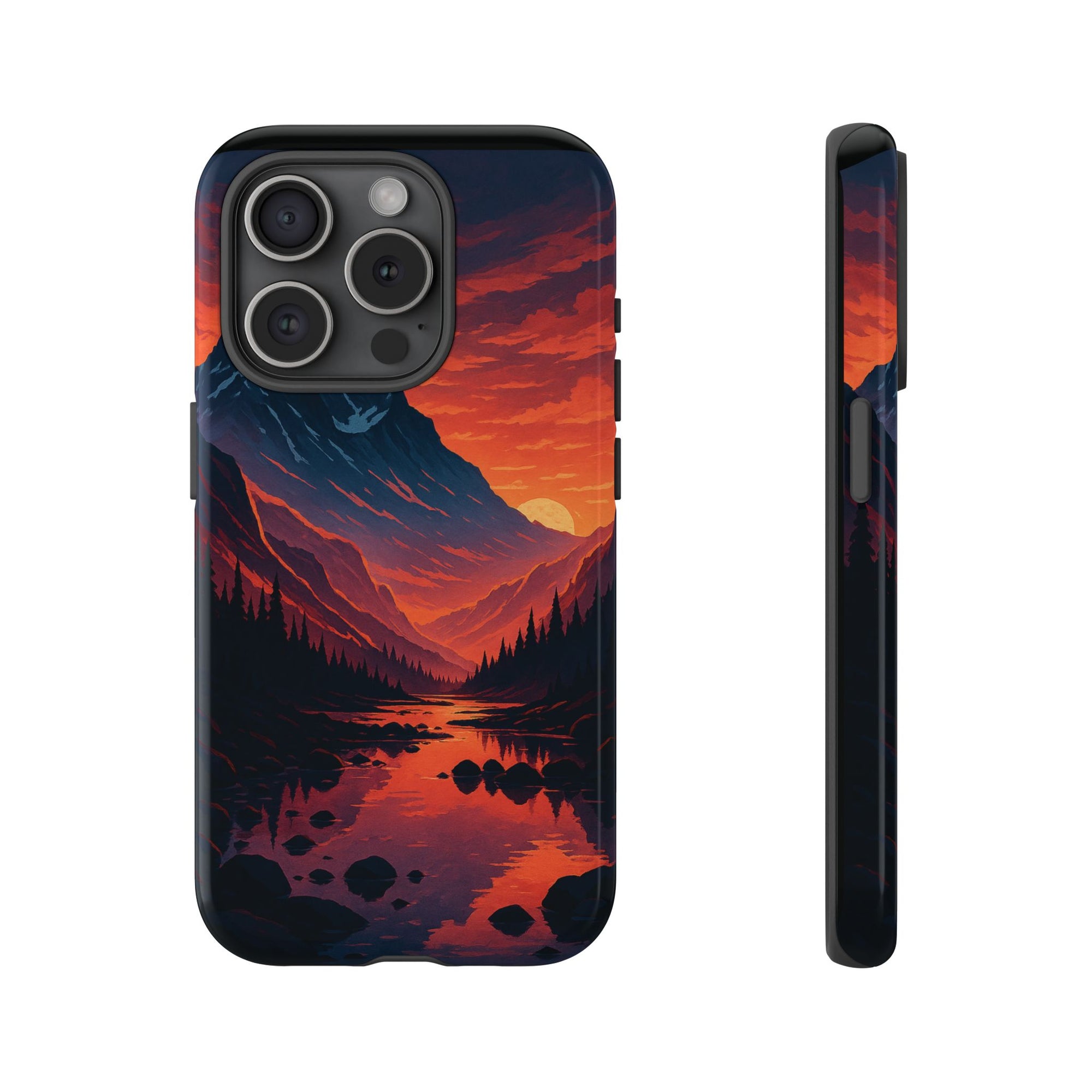 Mountain Sunset Phone Case, Nature Inspired Case, Tough Cases, Gift for Adventurers, Phone Accessories