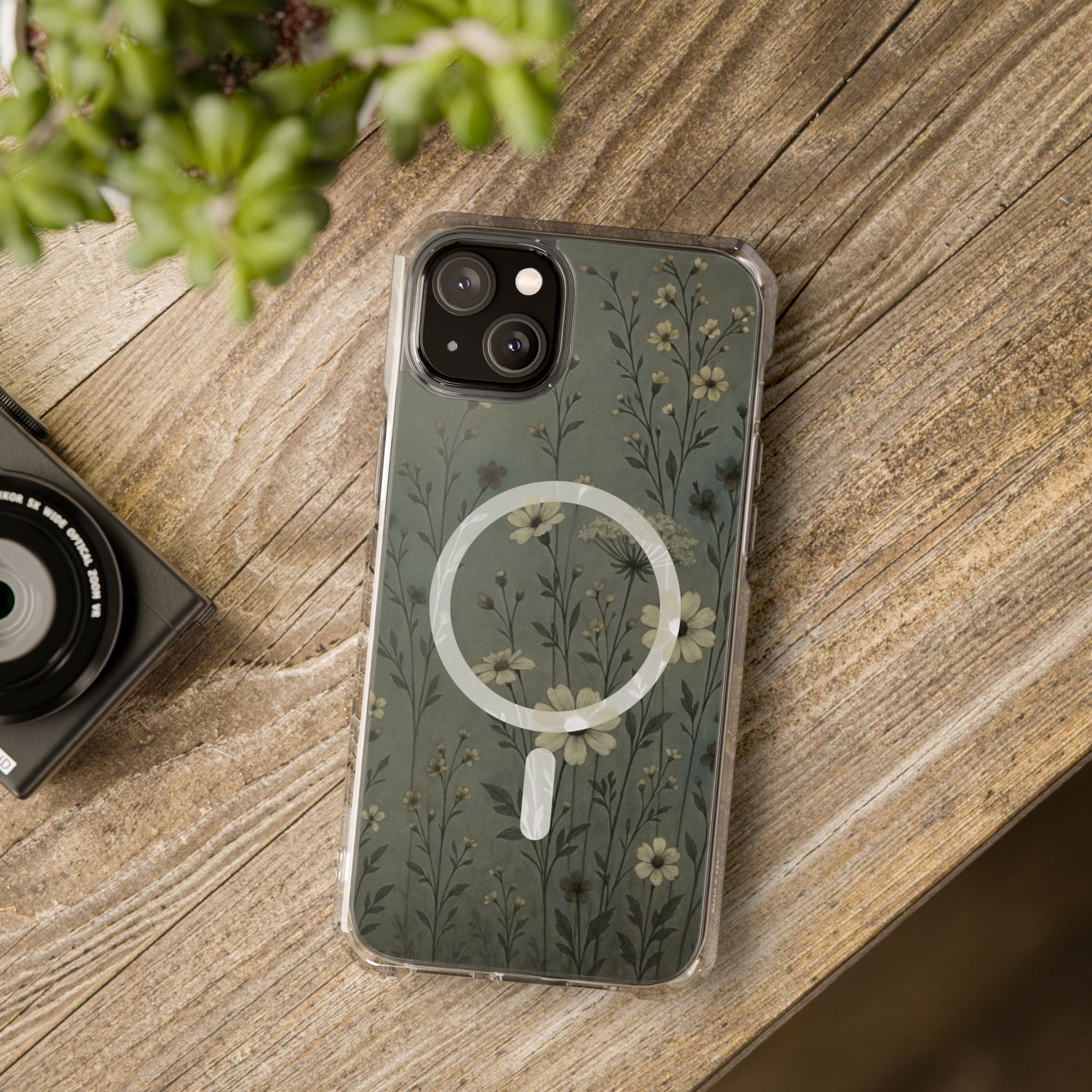 Floral Magnetic Clear Impact Cases, Phone Protection, Floral Design, Nature Lover Gift, Stylish Tech Accessories, Everyday Use
