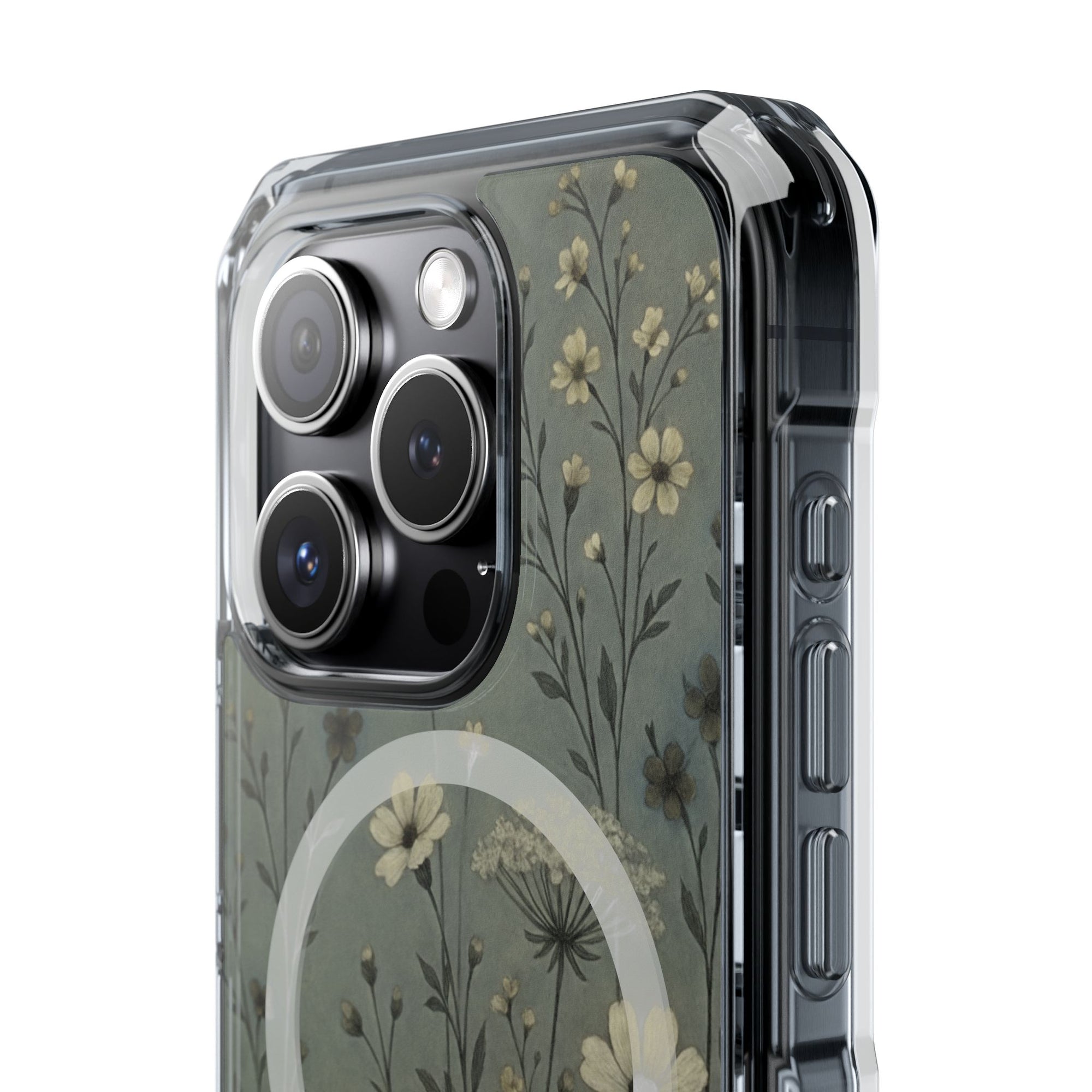 Floral Magnetic Clear Impact Cases, Phone Protection, Floral Design, Nature Lover Gift, Stylish Tech Accessories, Everyday Use