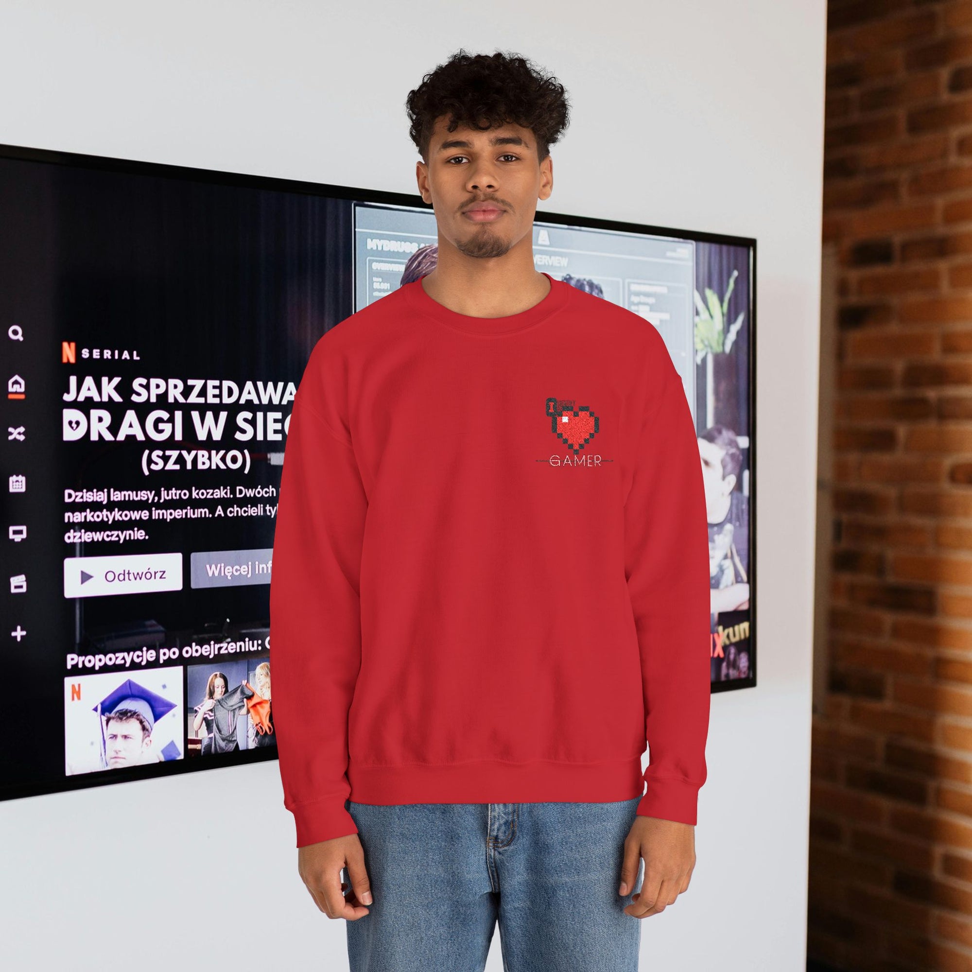 I identify as Gamer Tee - Unisex Heavy Blend™ Crewneck Sweatshirt