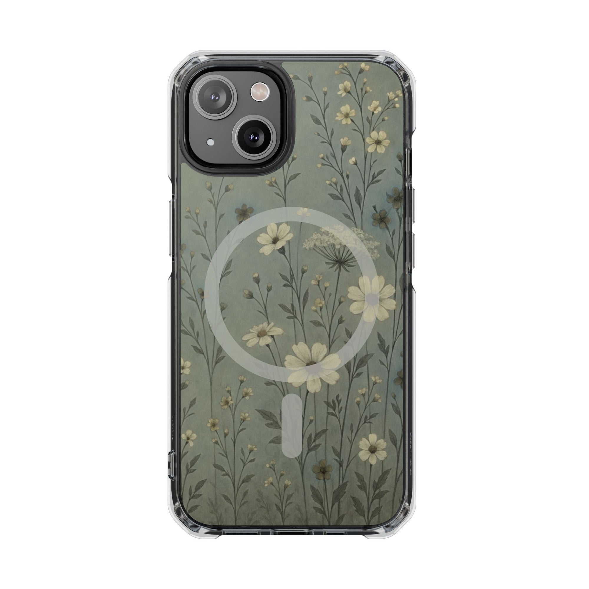 Floral Magnetic Clear Impact Cases, Phone Protection, Floral Design, Nature Lover Gift, Stylish Tech Accessories, Everyday Use