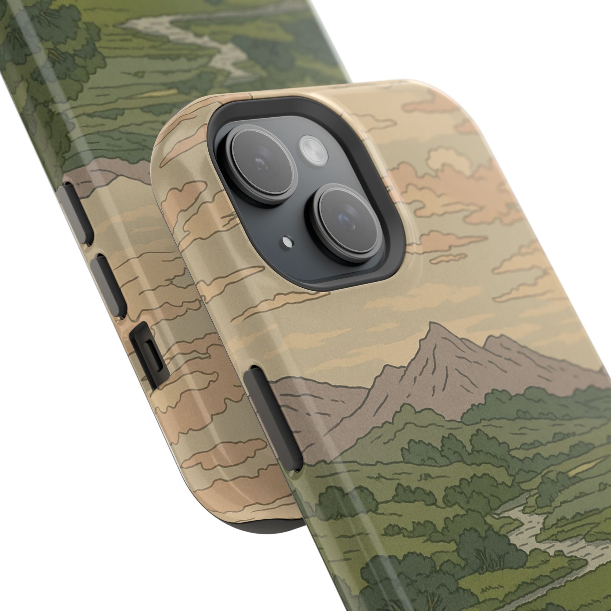 Nature-Inspired Magnetic Tough Case for iPhone, Phone Protection, Adventure Gift, Outdoor Lover, Earthy Aesthetic