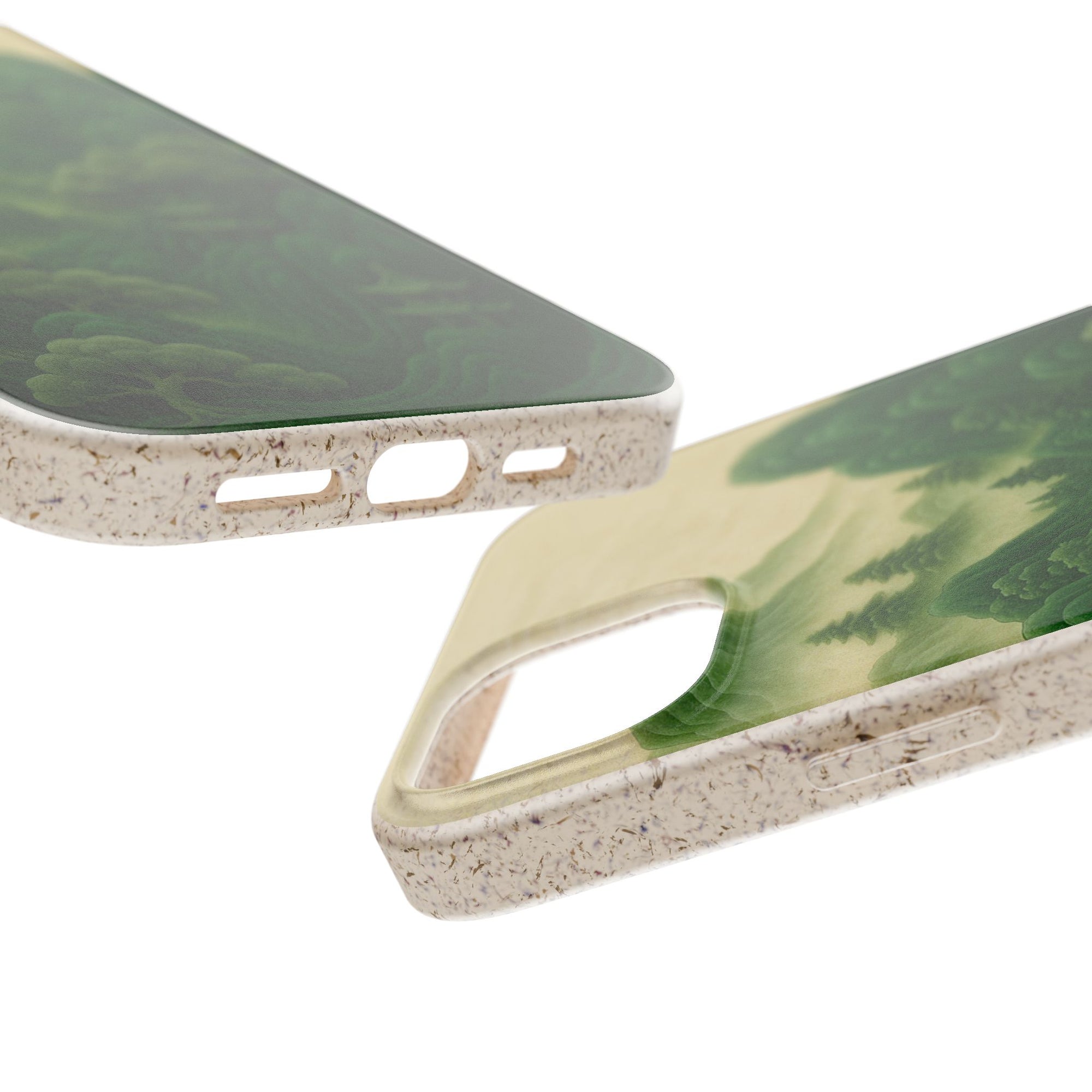 Eco-Friendly Biodegradable Phone Cases with Serene Mountain Landscape Design, Sustainable Gift, Nature Lover Accessory, Green Phone Cover,