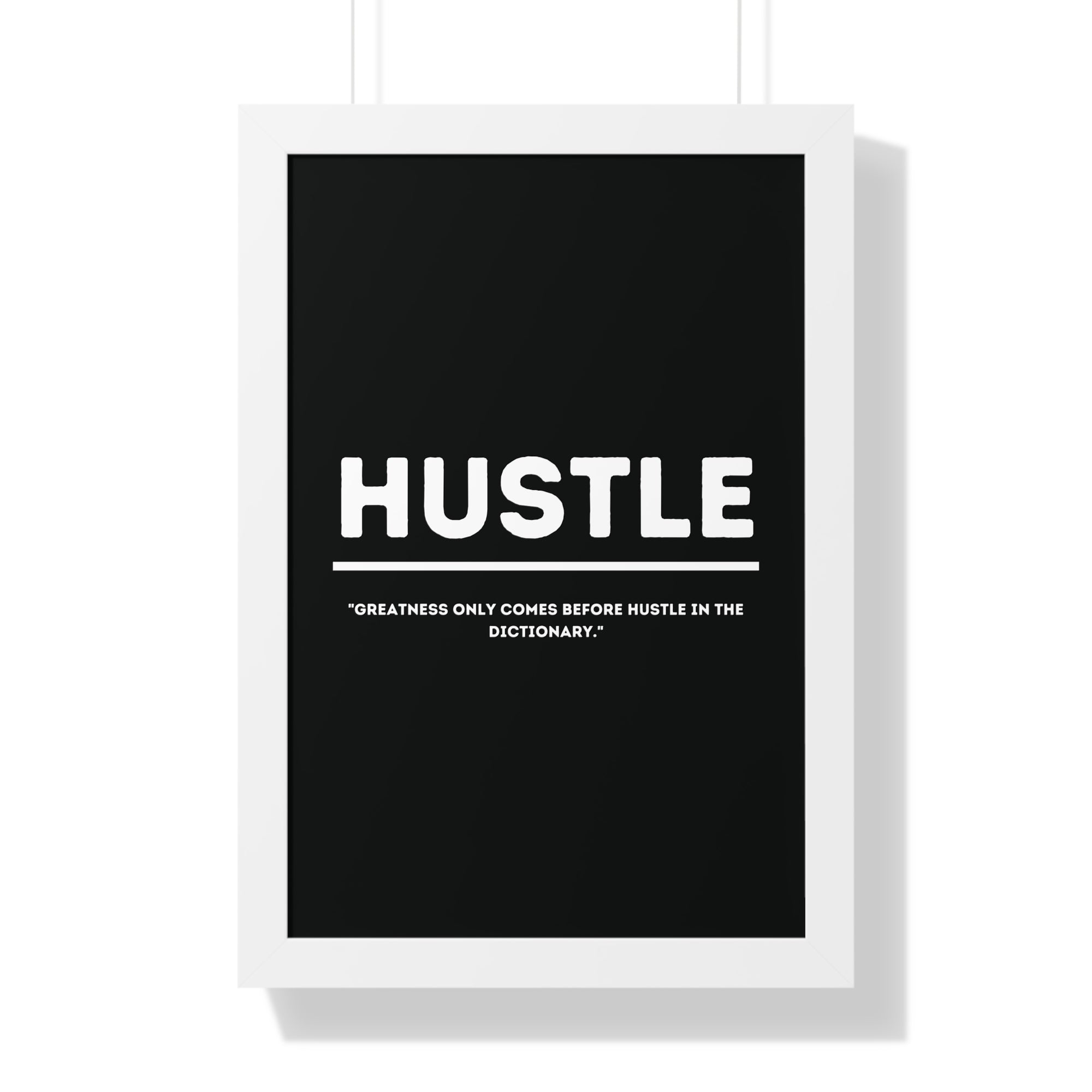 Minimalist in Black (Hustle) - Framed Vertical Poster