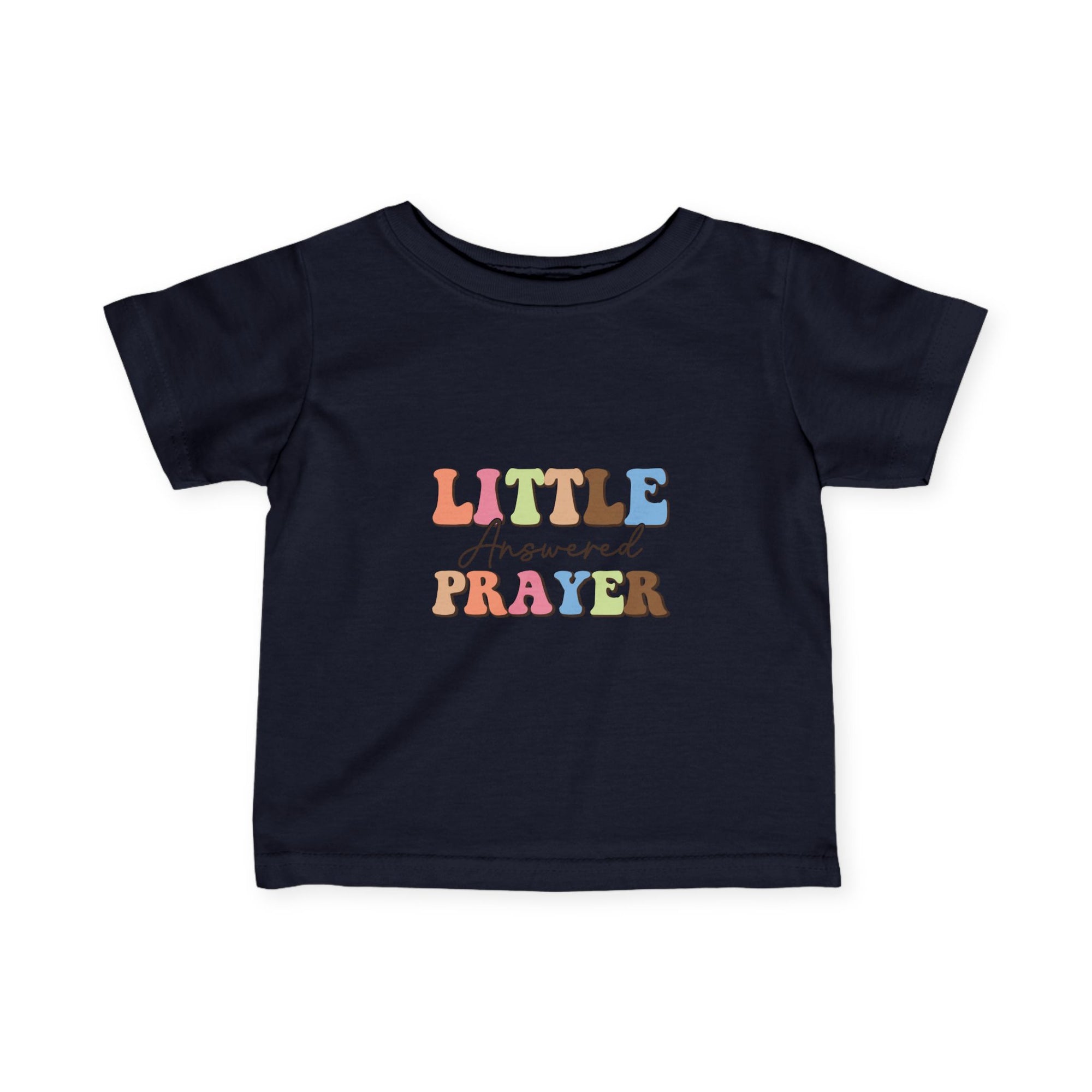 Cute Infant T-Shirt - 'Little Answered Prayer' with Colorful Number 1 Design