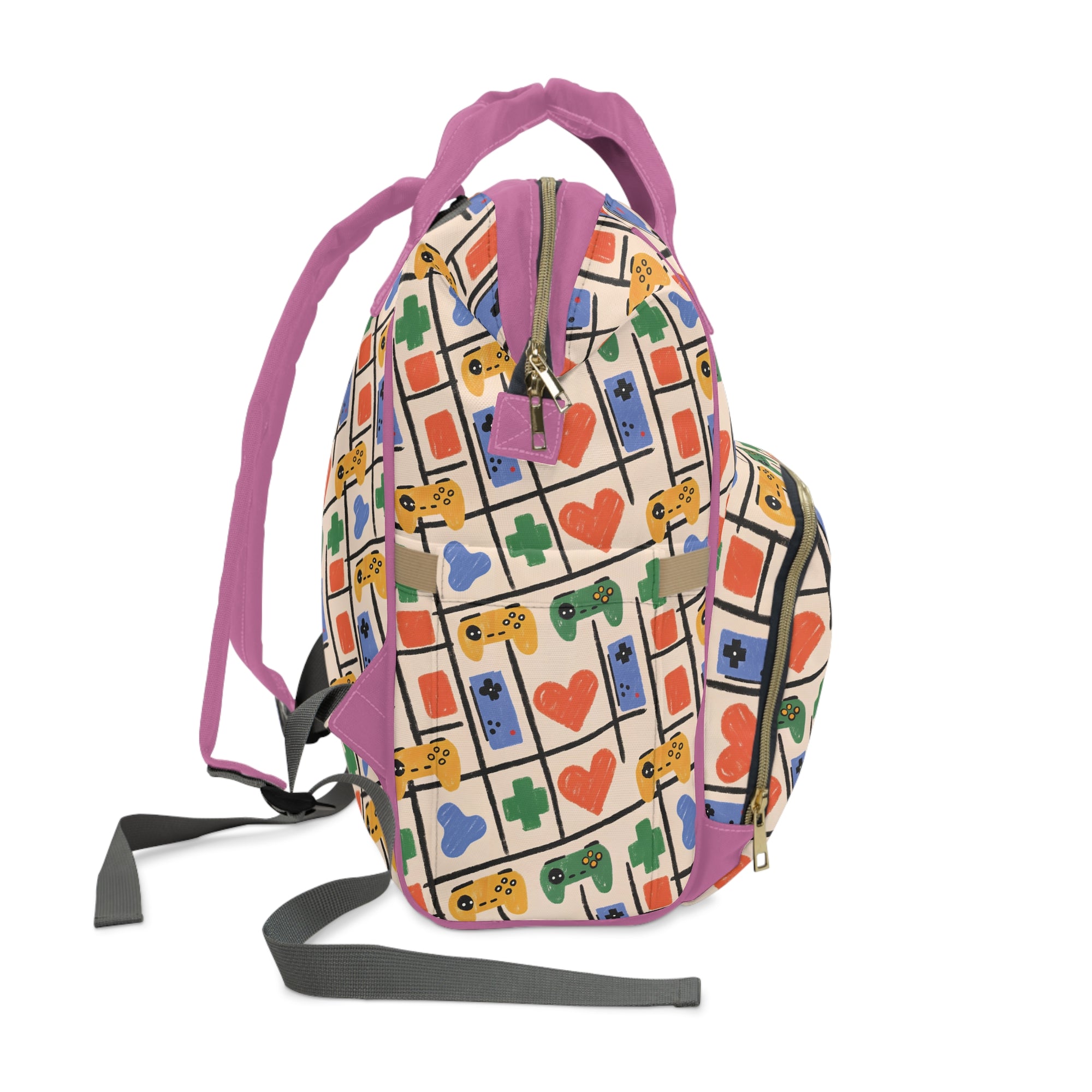 Colorful Multifunctional Diaper Backpack - Trendy Baby Bag for New Parents