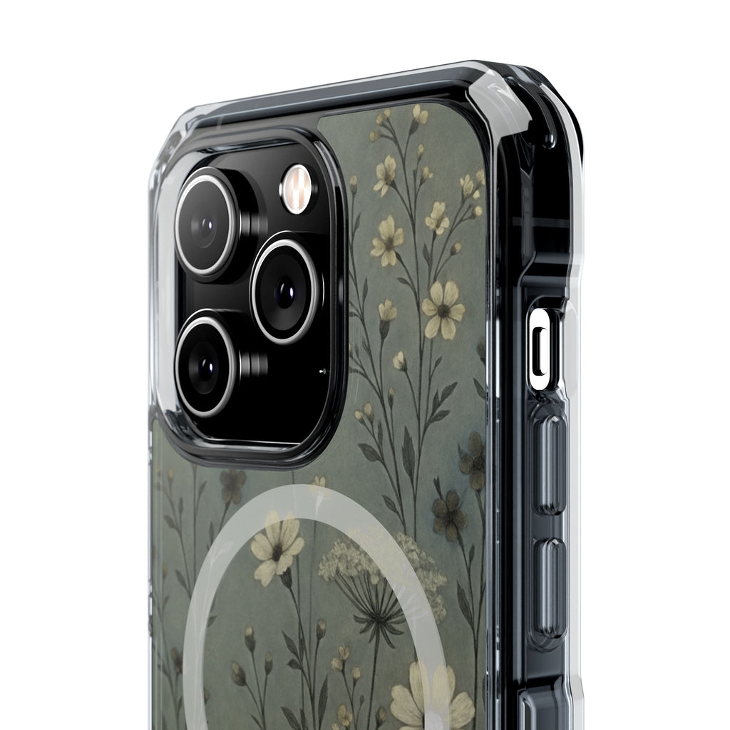 Floral Magnetic Clear Impact Cases, Phone Protection, Floral Design, Nature Lover Gift, Stylish Tech Accessories, Everyday Use