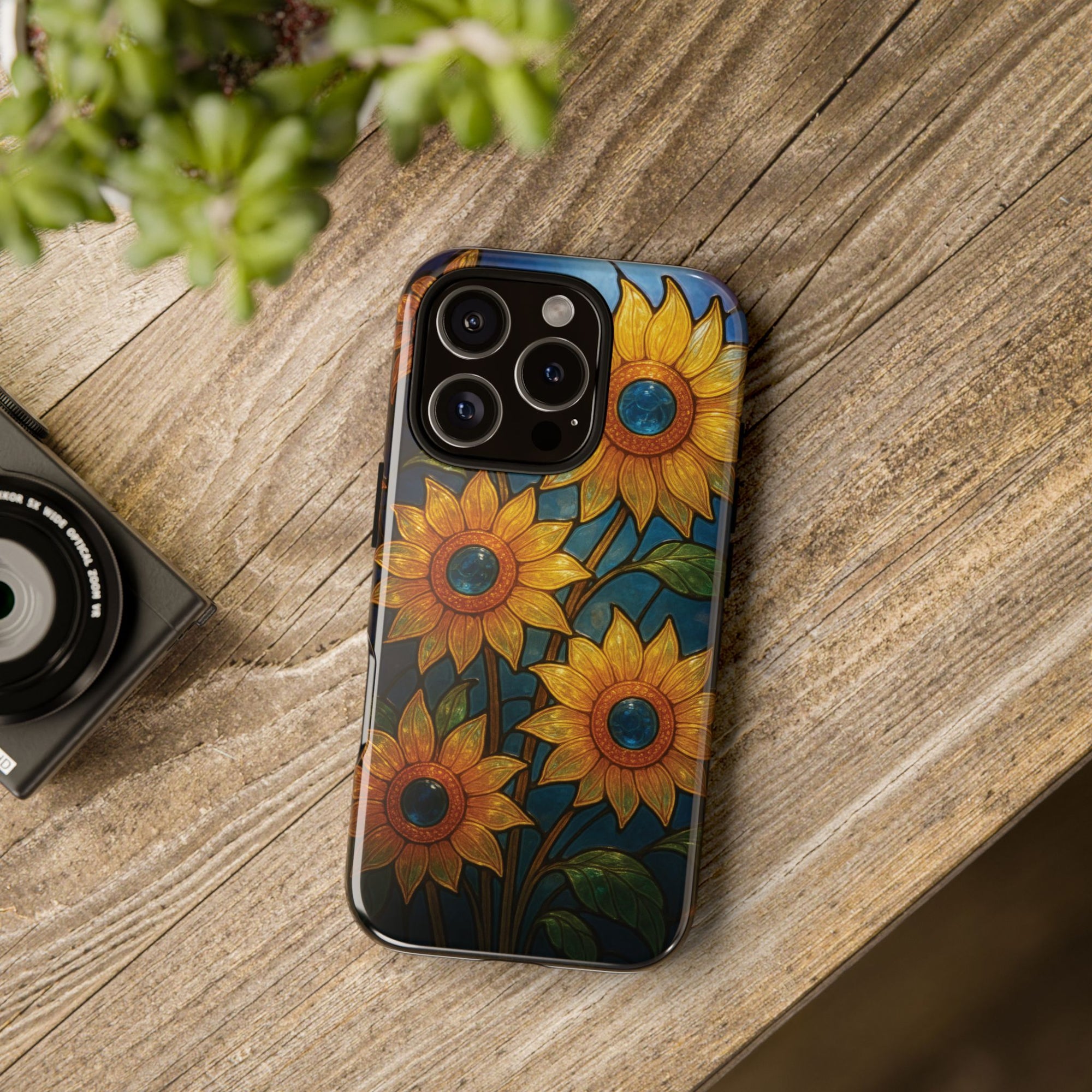Vibrant Floral Phone Case, Sunflower Design, Tough & Durable Case, Nature Lover Gift, Protective Phone Cover, Spring Aesthetic