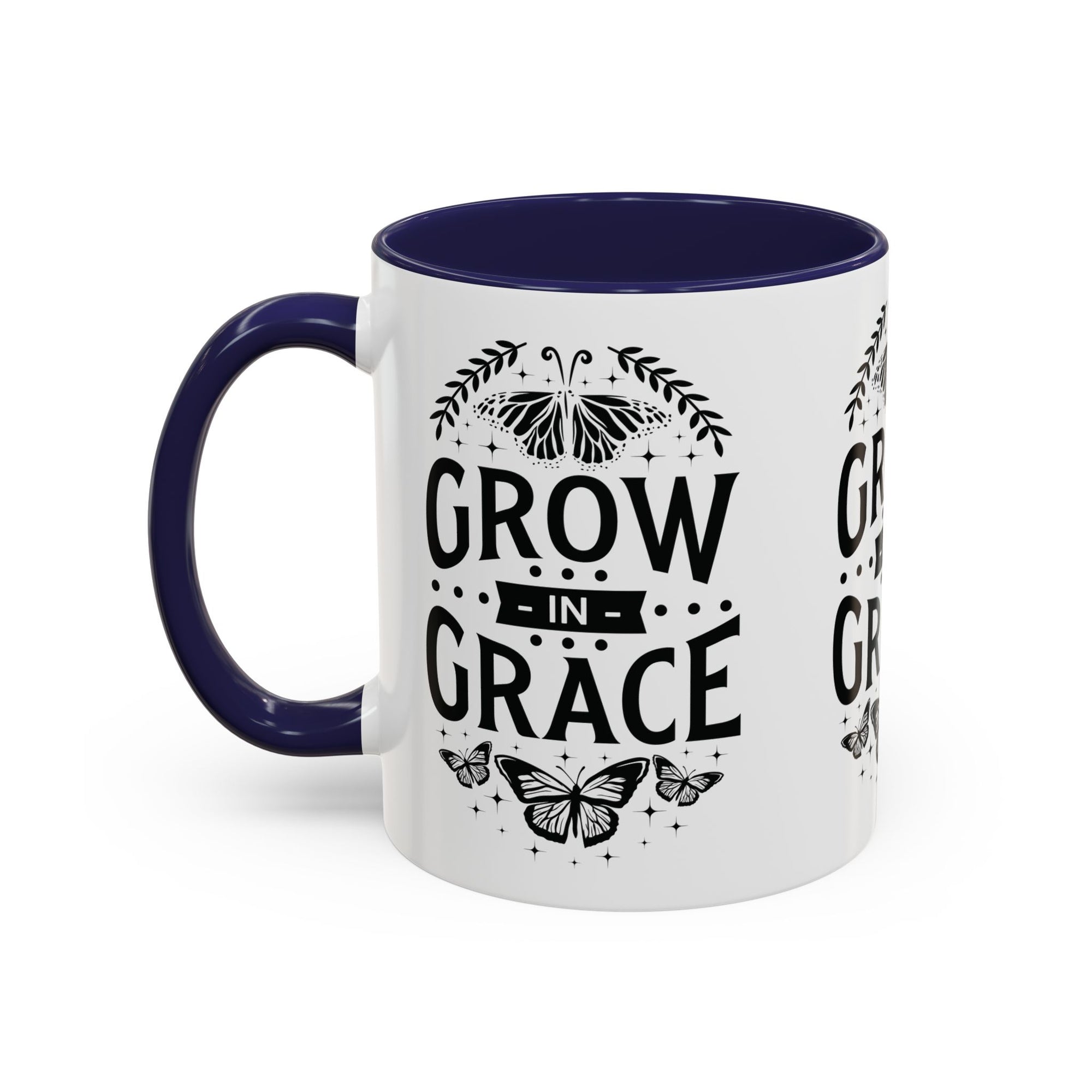 Grow in Grace Accent Coffee Mug - Inspirational Design