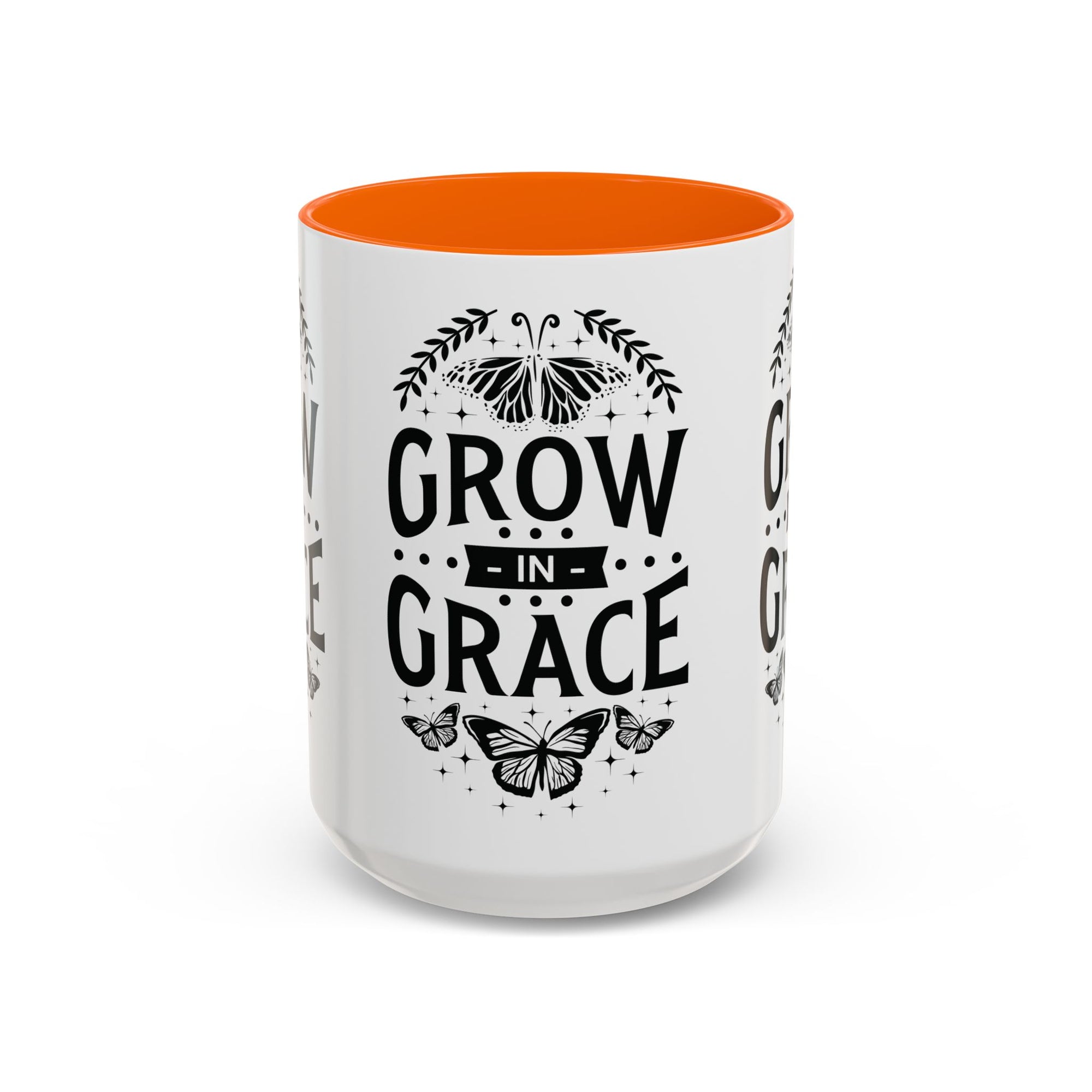 Grow in Grace Accent Coffee Mug - Inspirational Design