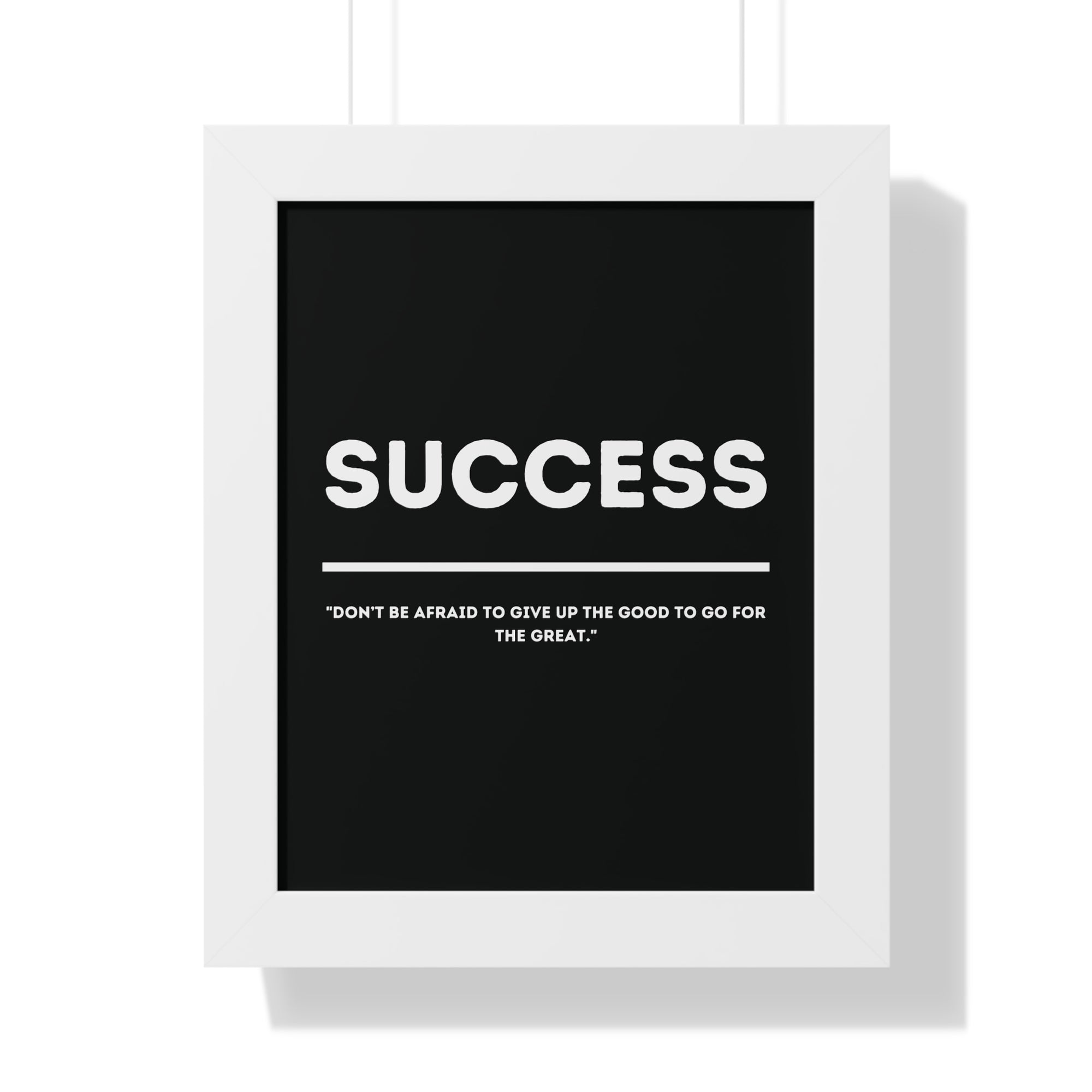 Minimalist in Black (Success) - Framed Vertical Poster