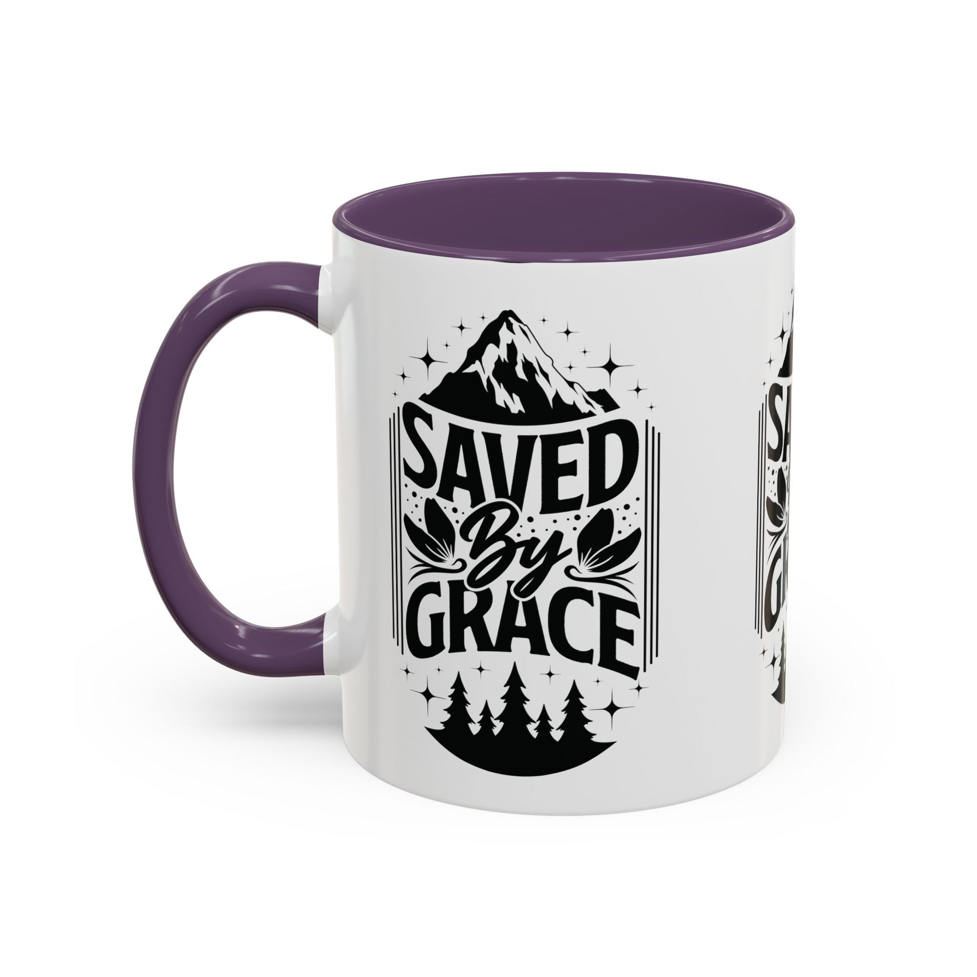Saved by Grace Accent Coffee Mug - Inspirational Design