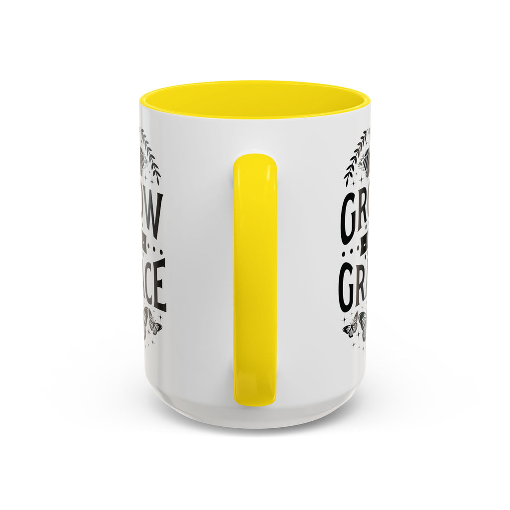 Grow in Grace Accent Coffee Mug - Inspirational Design