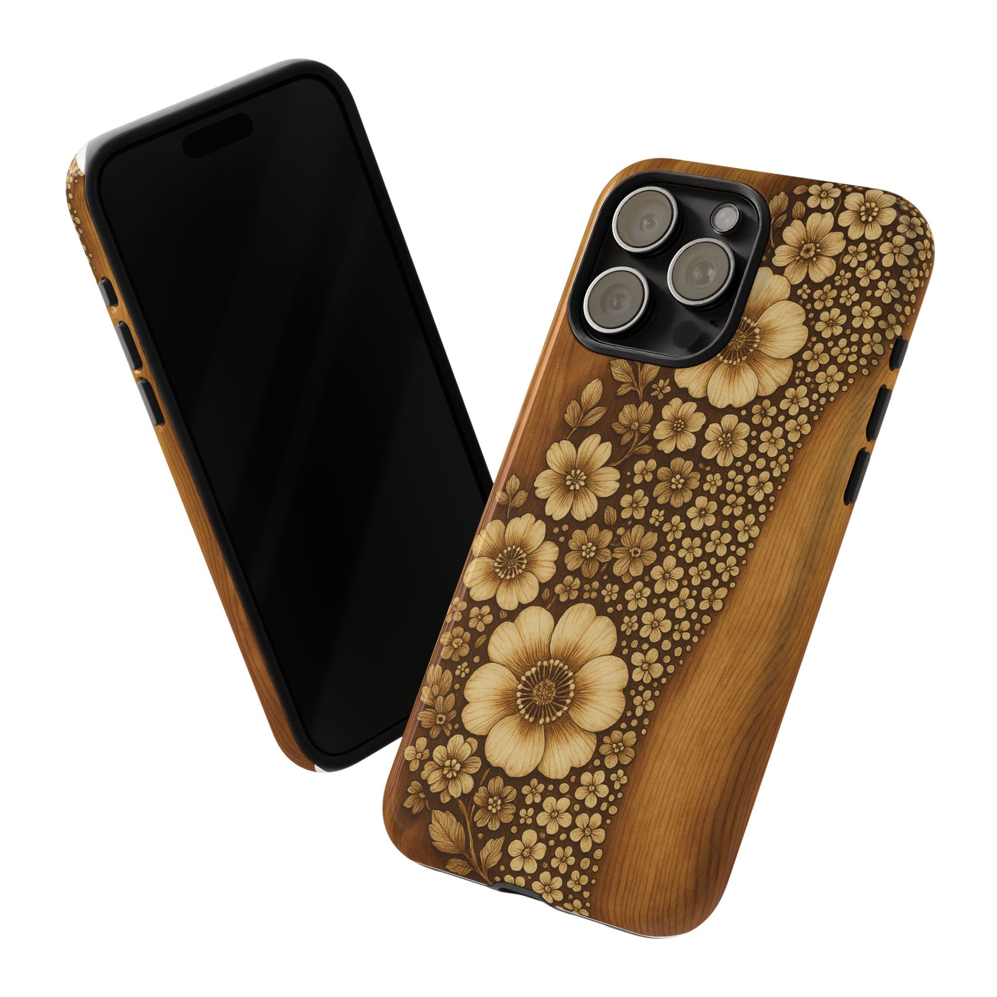 Floral Phone Case - Tough Cases, Protective Cover, Floral Design, Nature Lover Gift, Phone Accessory, Trendy Gadget