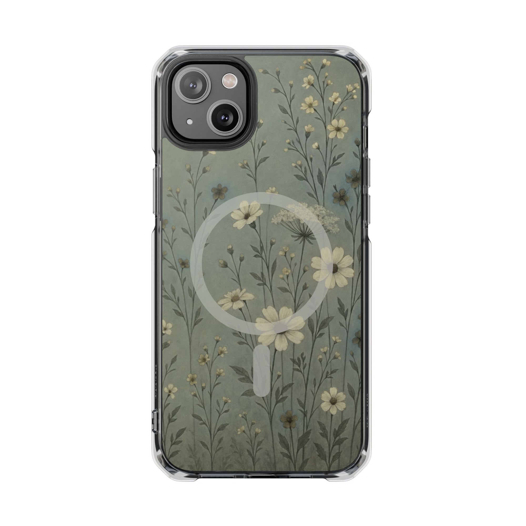 Floral Magnetic Clear Impact Cases, Phone Protection, Floral Design, Nature Lover Gift, Stylish Tech Accessories, Everyday Use