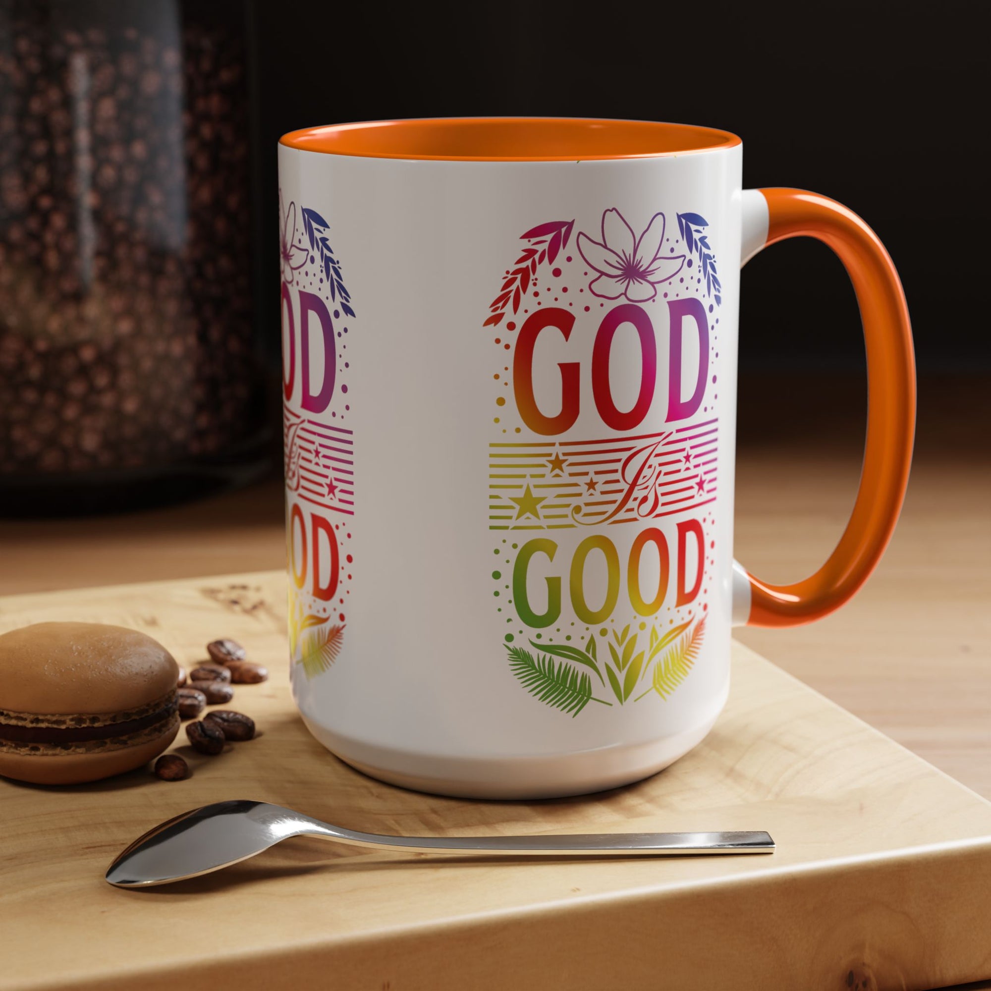 God is Good Accent Coffee Mug - Inspirational Design