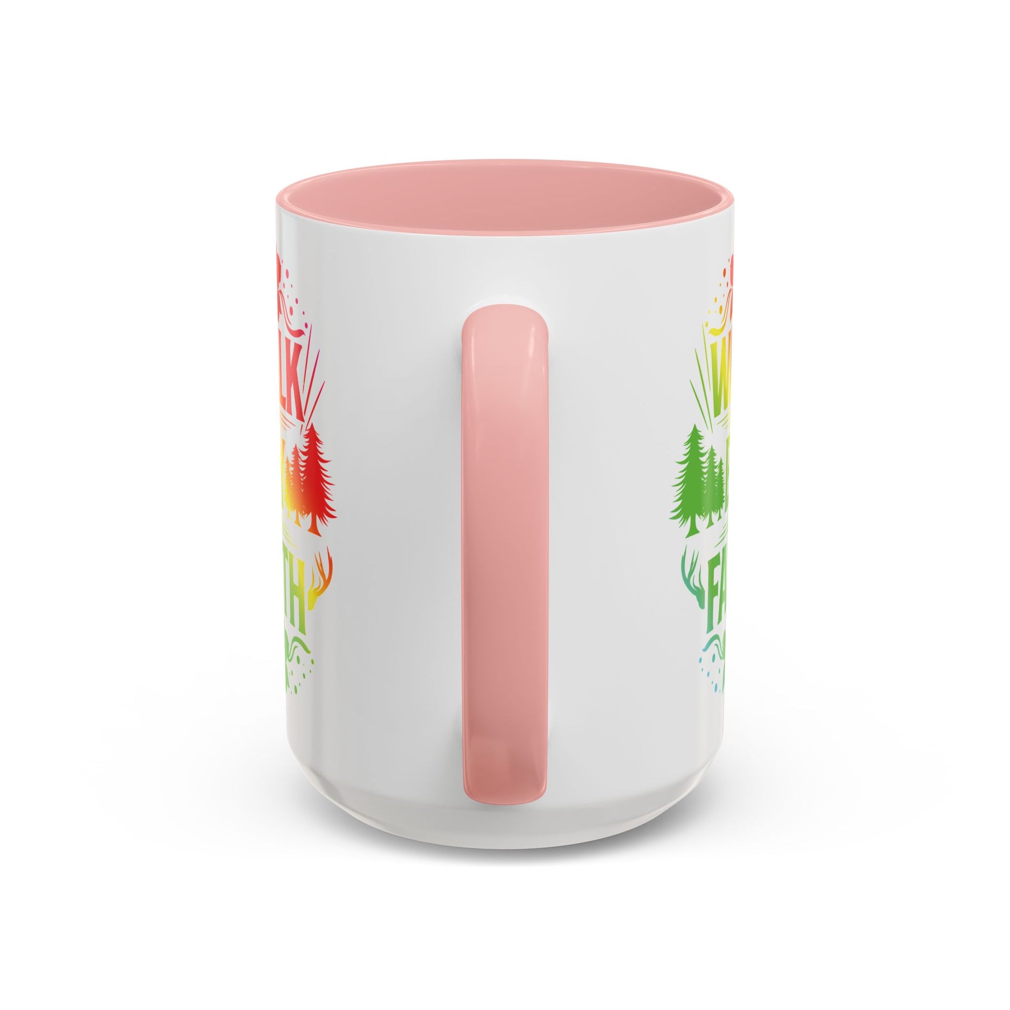 Walk by Faith Accent Coffee Mug - Inspirational Design
