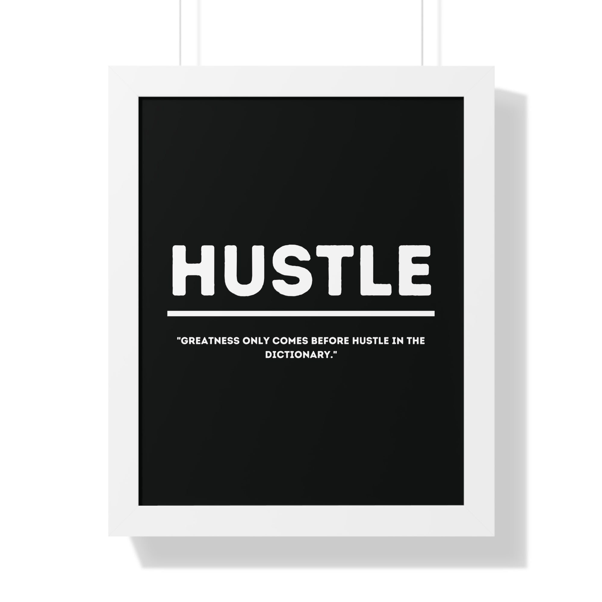 Minimalist in Black (Hustle) - Framed Vertical Poster