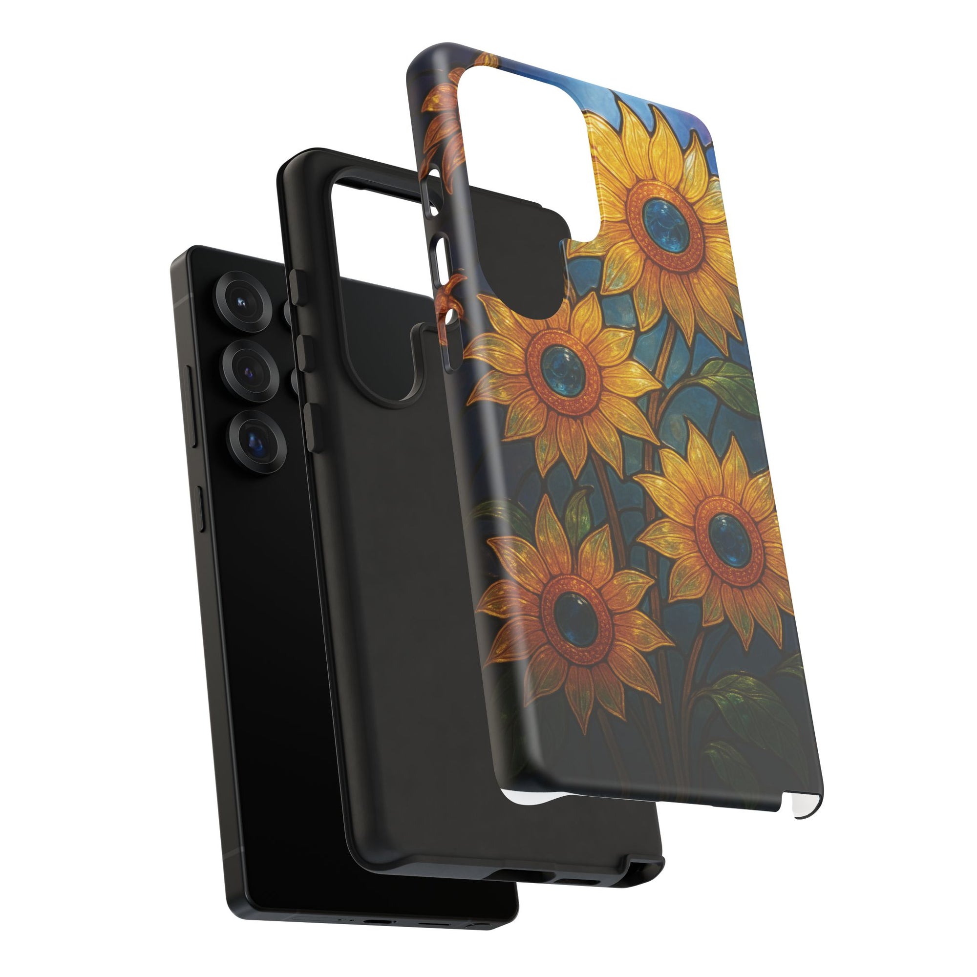Vibrant Floral Phone Case, Sunflower Design, Tough & Durable Case, Nature Lover Gift, Protective Phone Cover, Spring Aesthetic