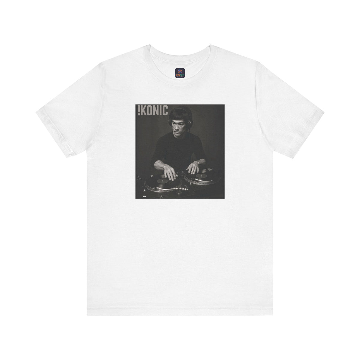 IKONIC Unisex Jersey Tee - Casual Graphic Top for Sports Fans, Everyday Wear, Gift for Him/Her, Street Style Fashion, Bruce The DJ
