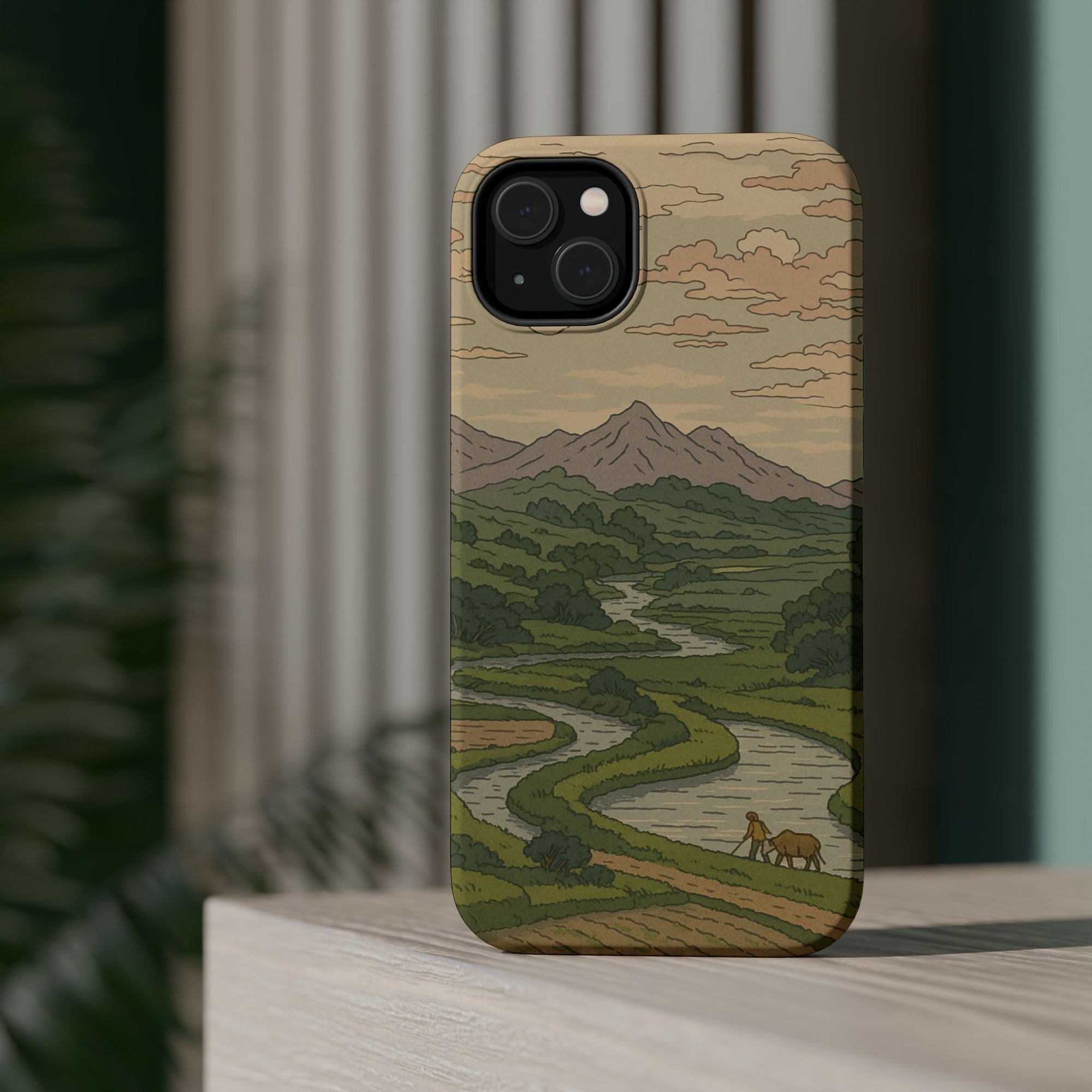 Nature-Inspired Magnetic Tough Case for iPhone, Phone Protection, Adventure Gift, Outdoor Lover, Earthy Aesthetic
