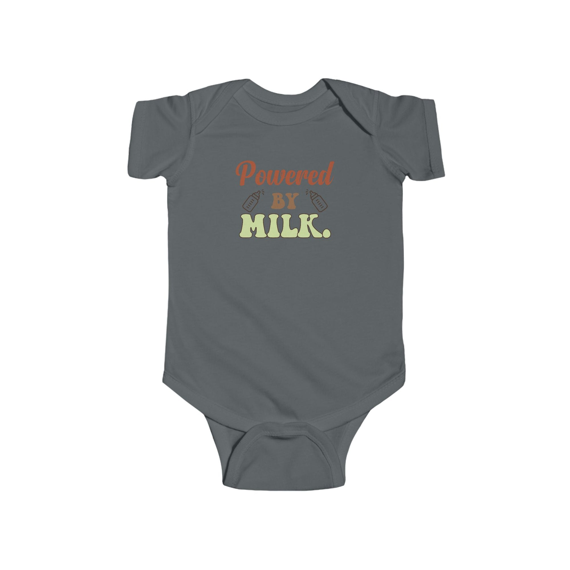 Powered by Milk Baby Bodysuit | Cute Infant Apparel | Perfect Newborn Gift